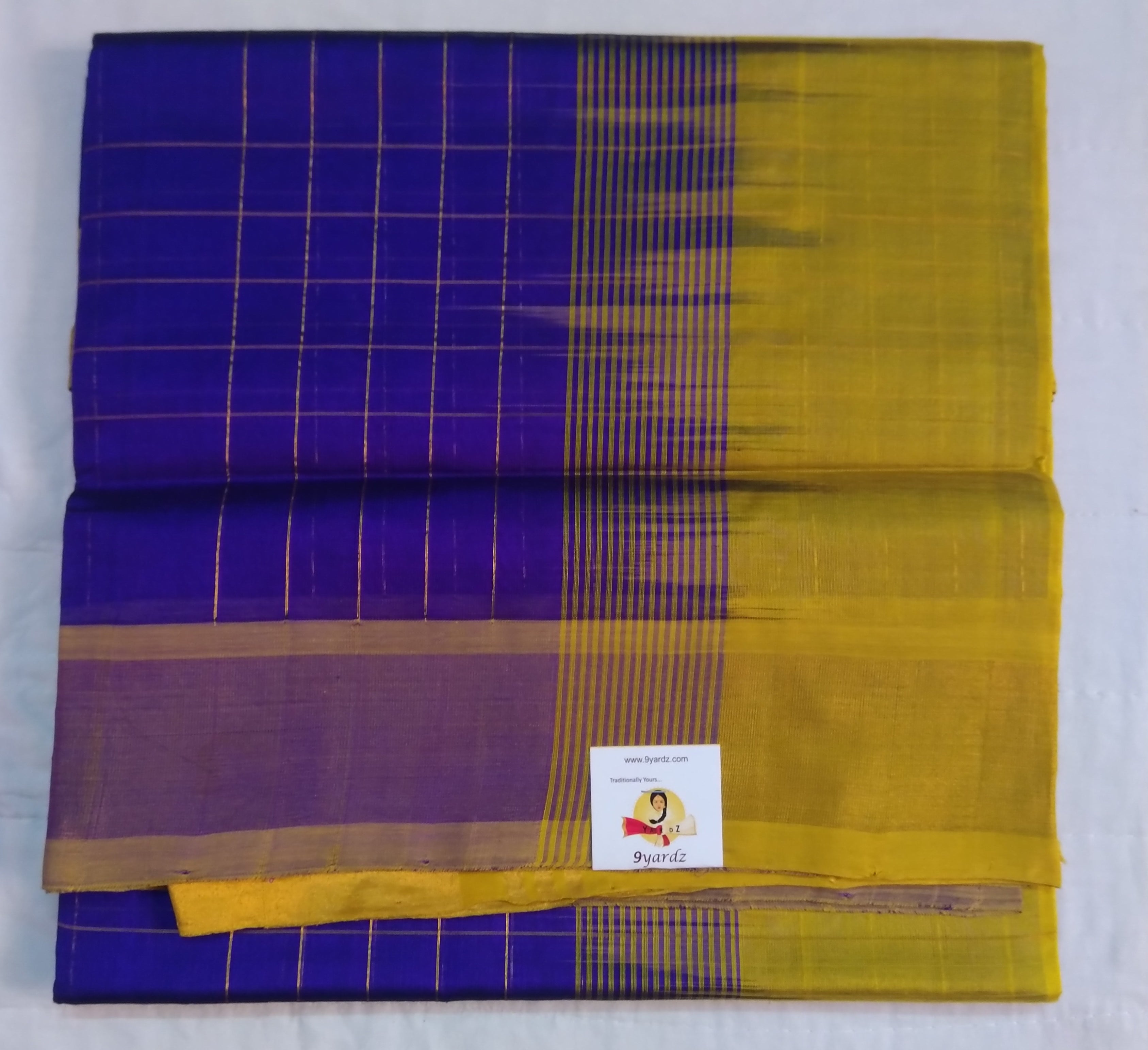 Pure Silk Cotton- zari checked body