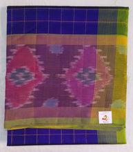 Load image into Gallery viewer, Pure silk cotton- Checked Pochampalli border