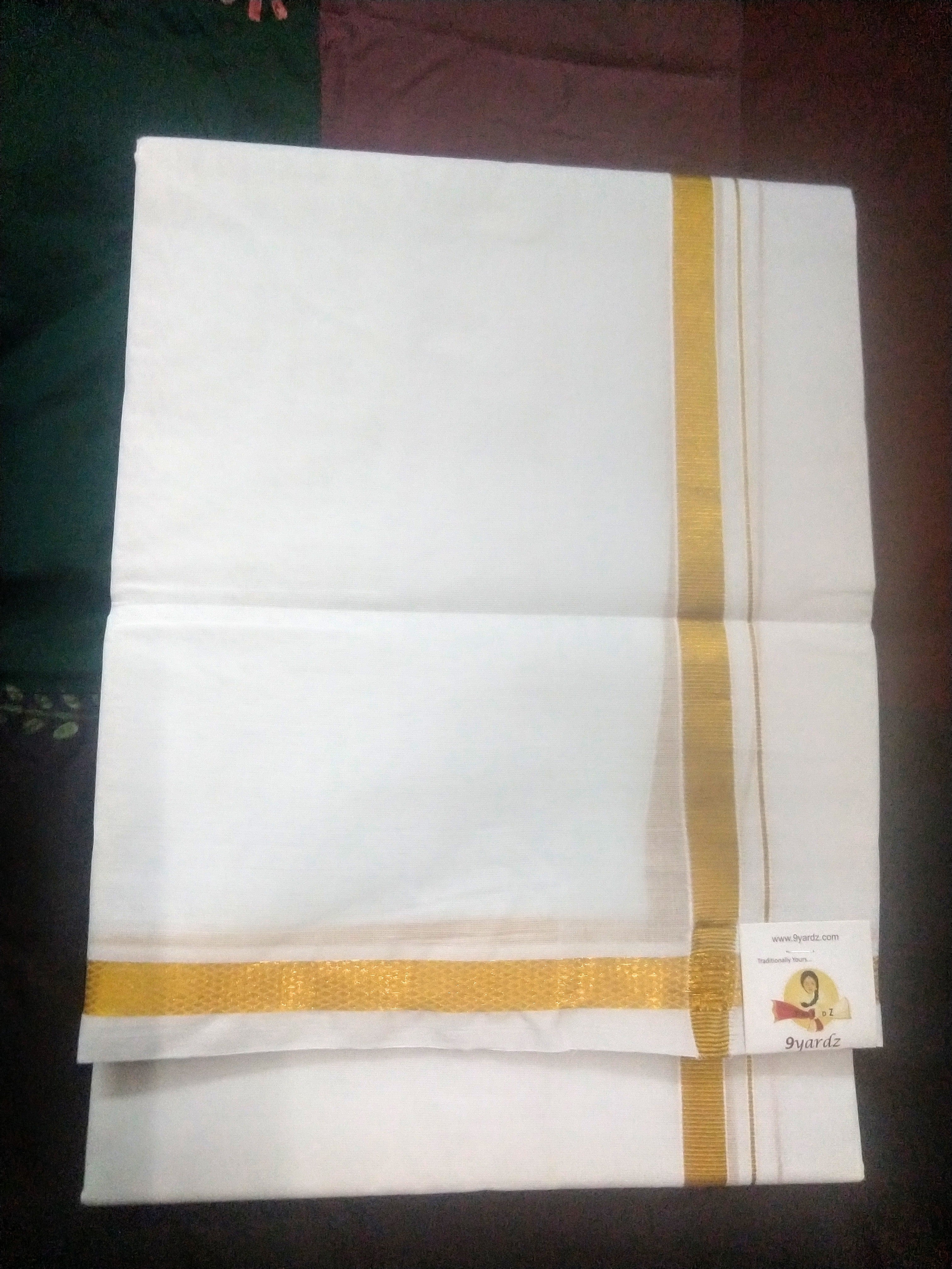 Bleached Cotton dhothi 8 muzam