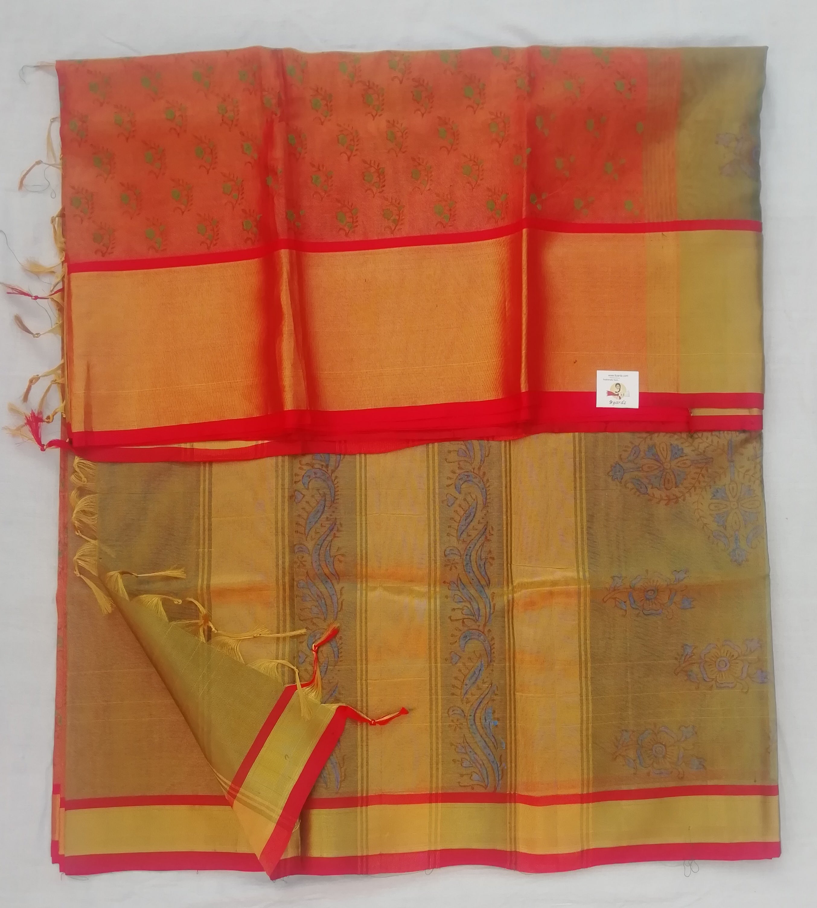 Pure Silk Cotton Tissue- printed