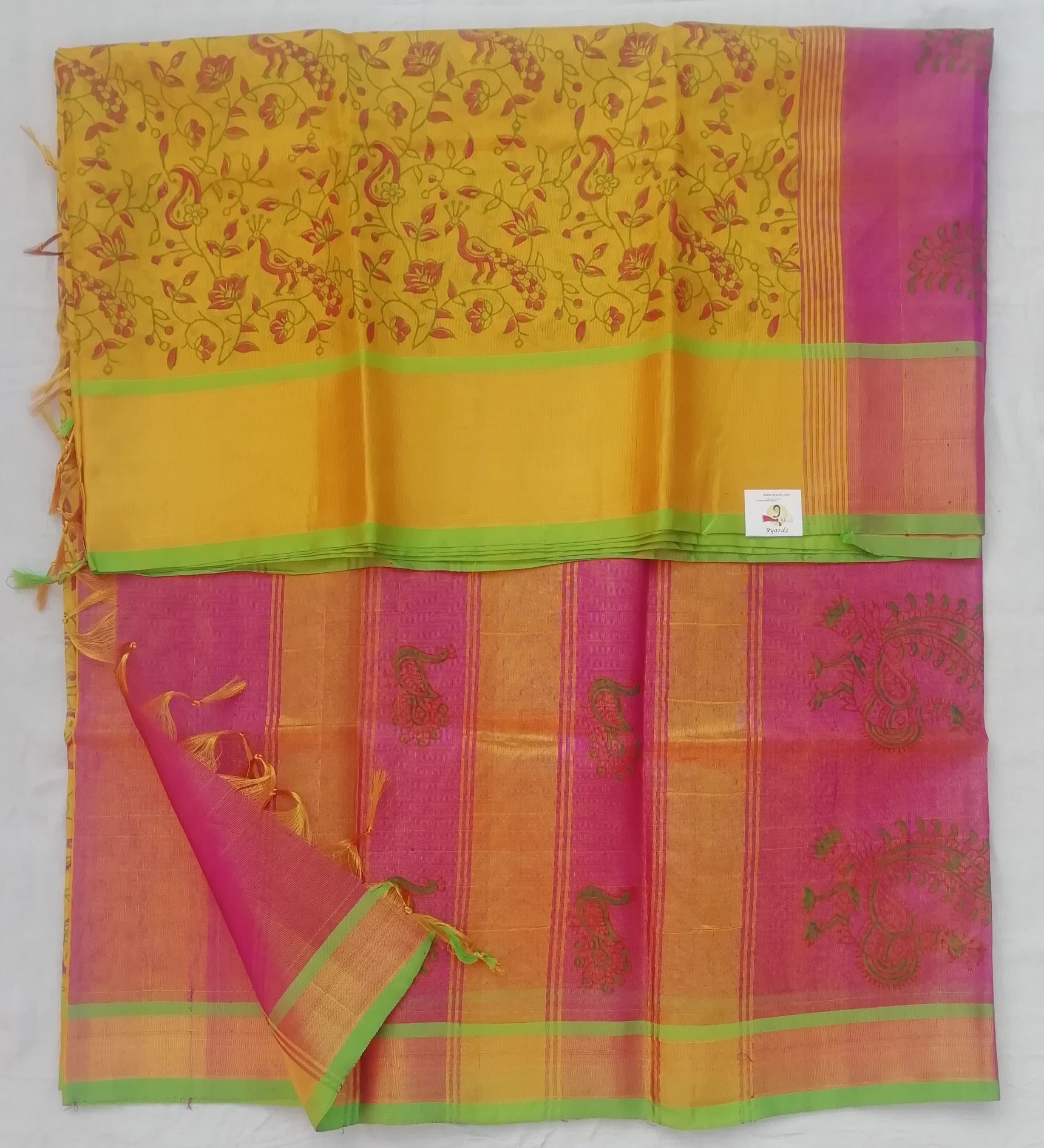 Pure Silk Cotton Tissue- printed