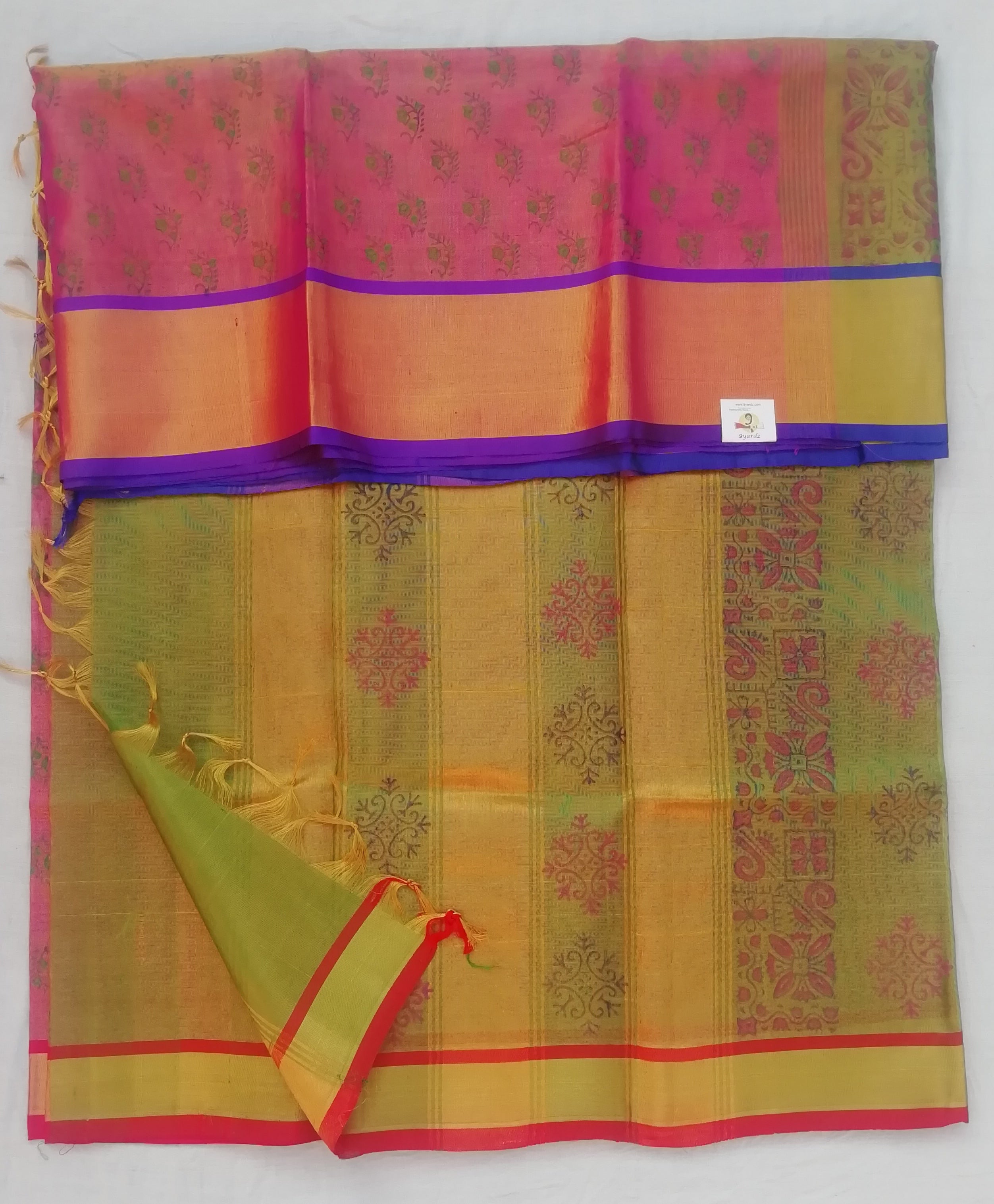 Pure Silk Cotton Tissue- printed