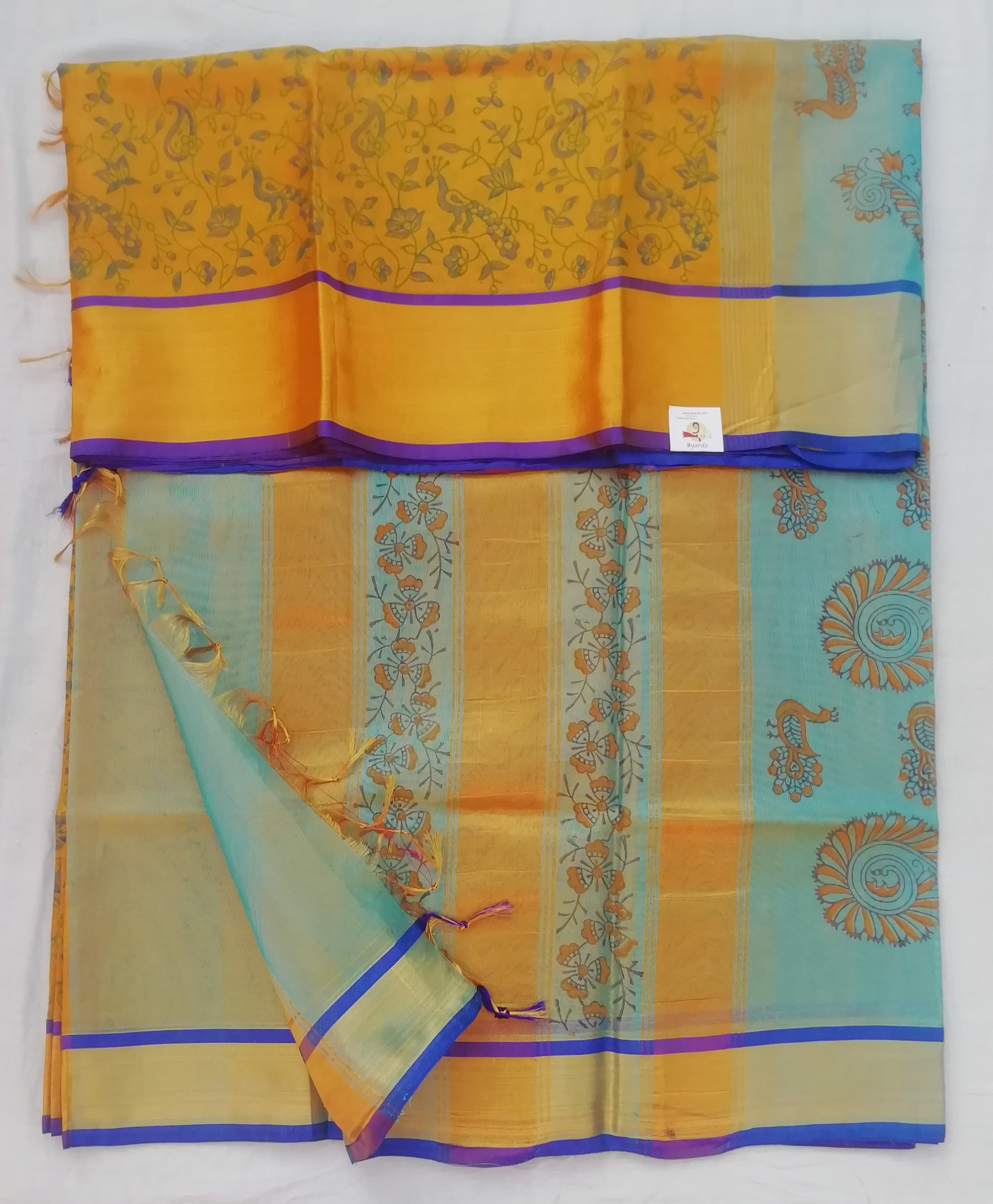 Pure Silk Cotton Tissue- printed