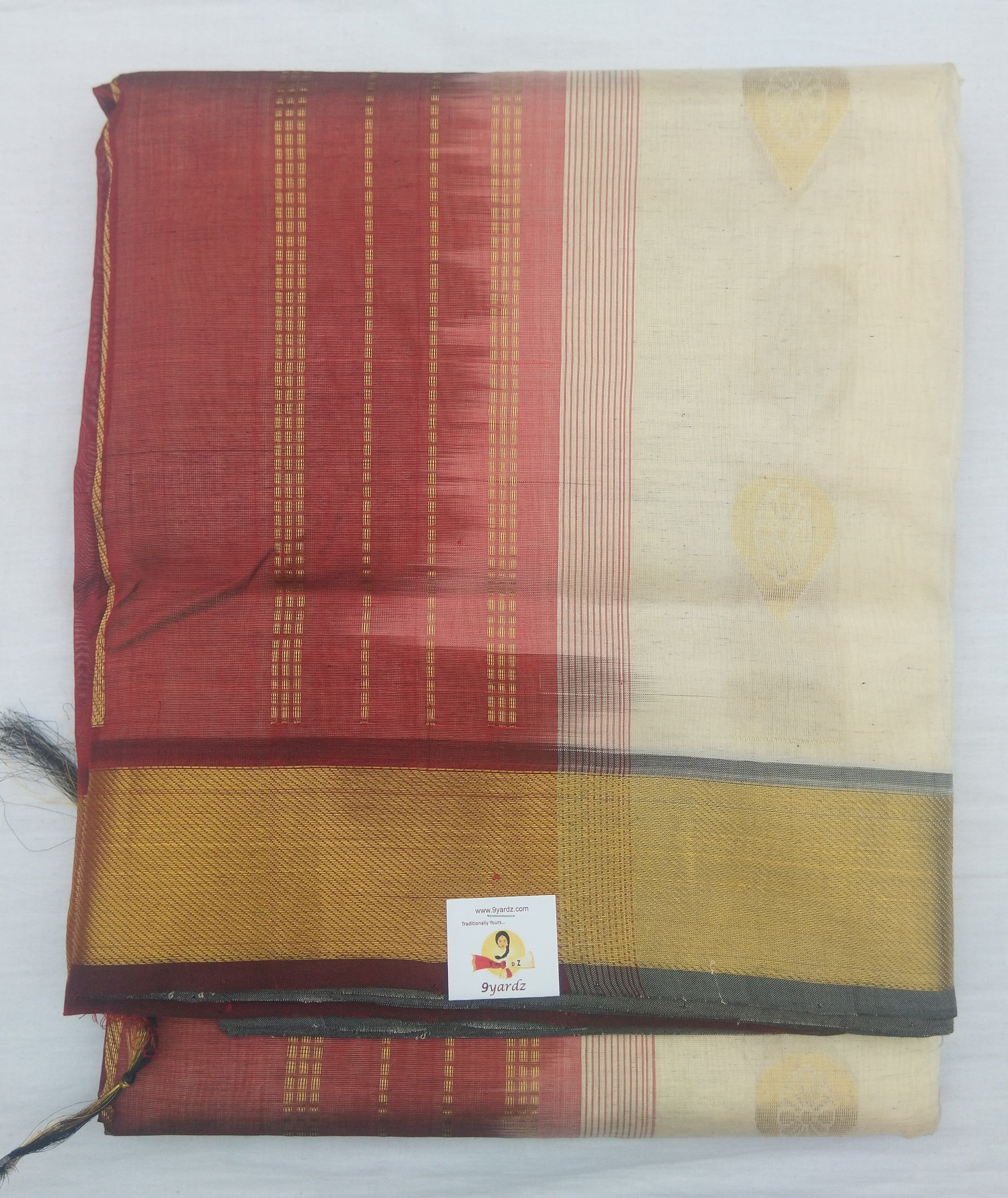 Pure Silk Cotton with butta 10 yards madisar