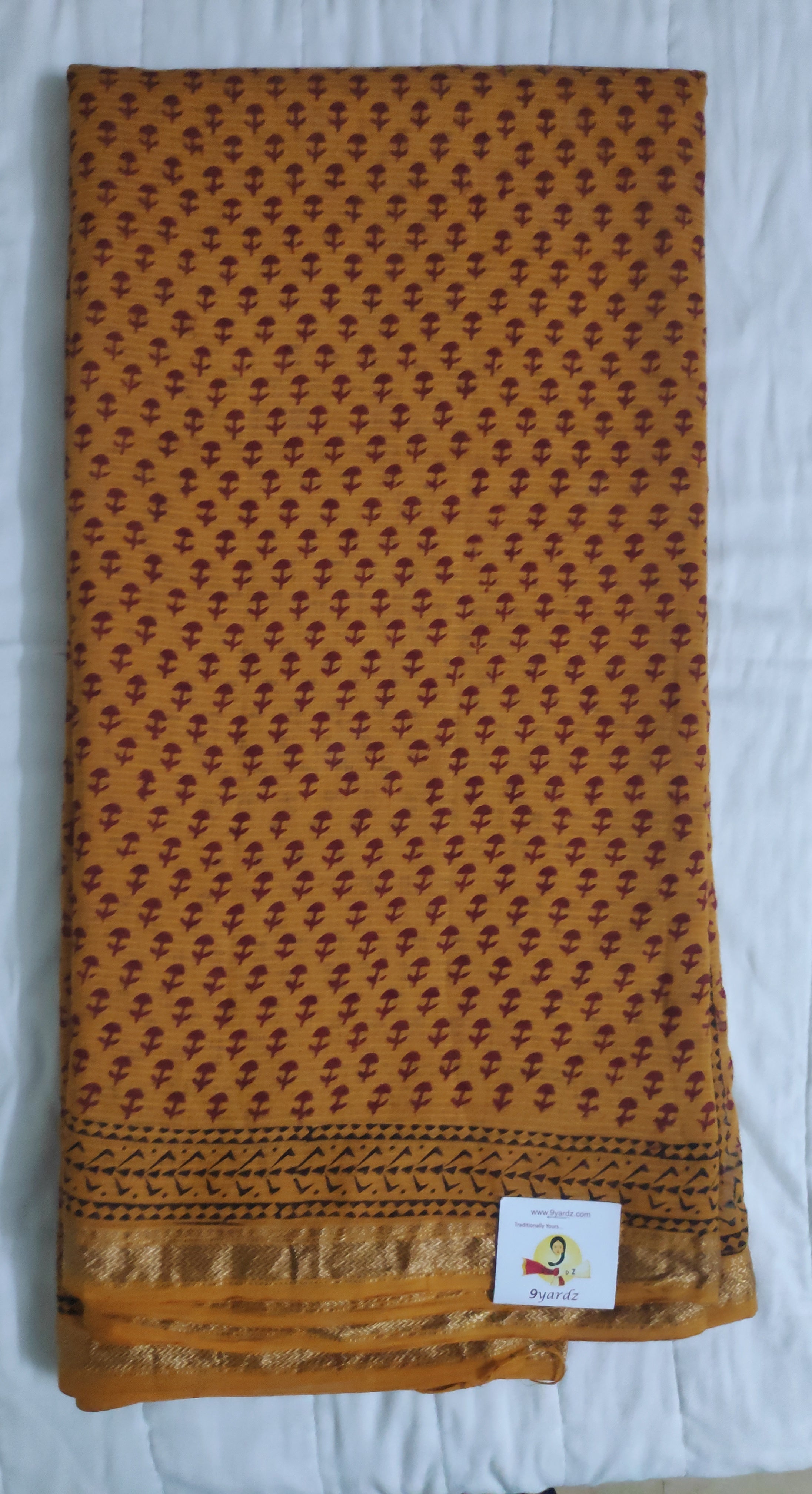 Baag printed Maheshwari Silk cotton 6yardz
