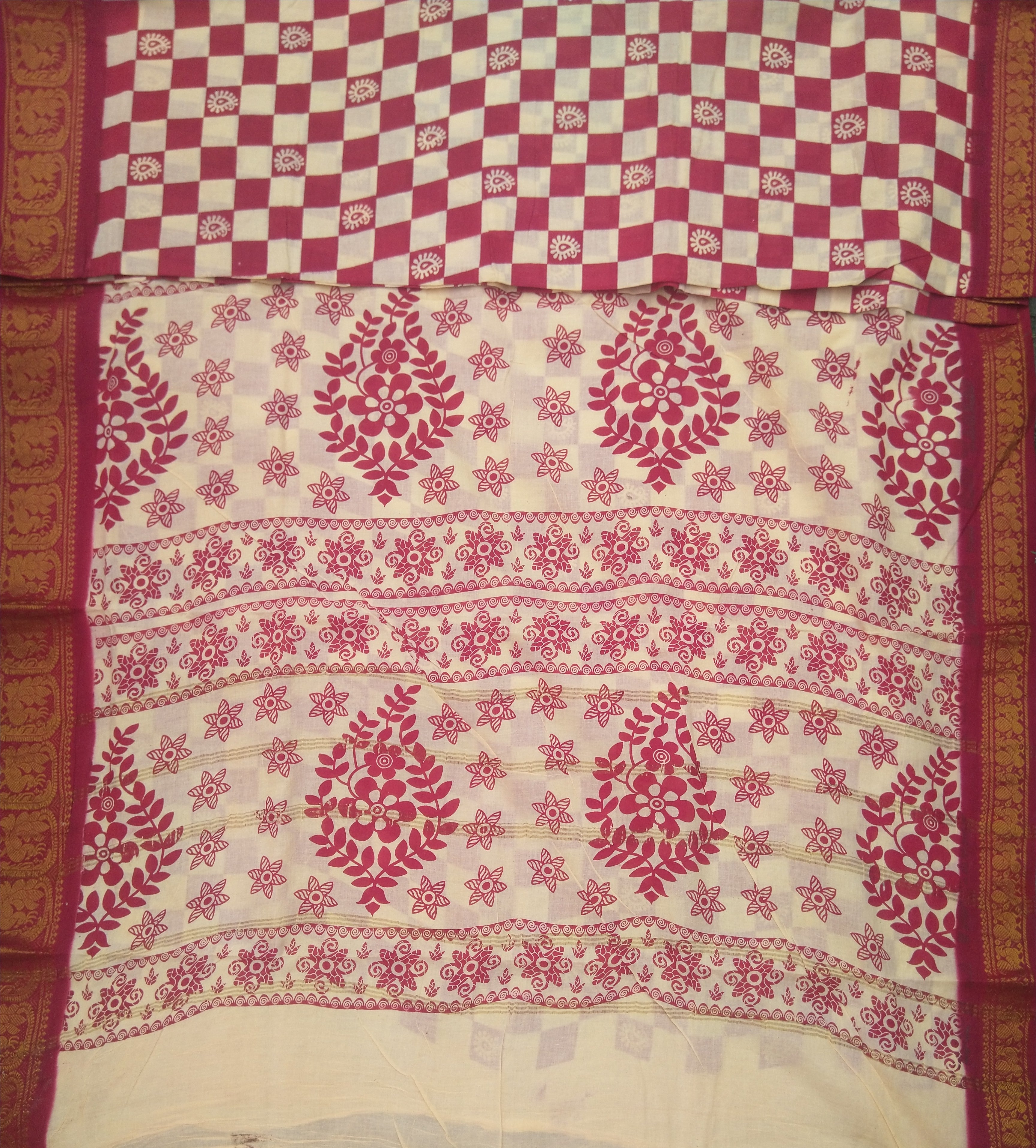 Sungudi Checked Design