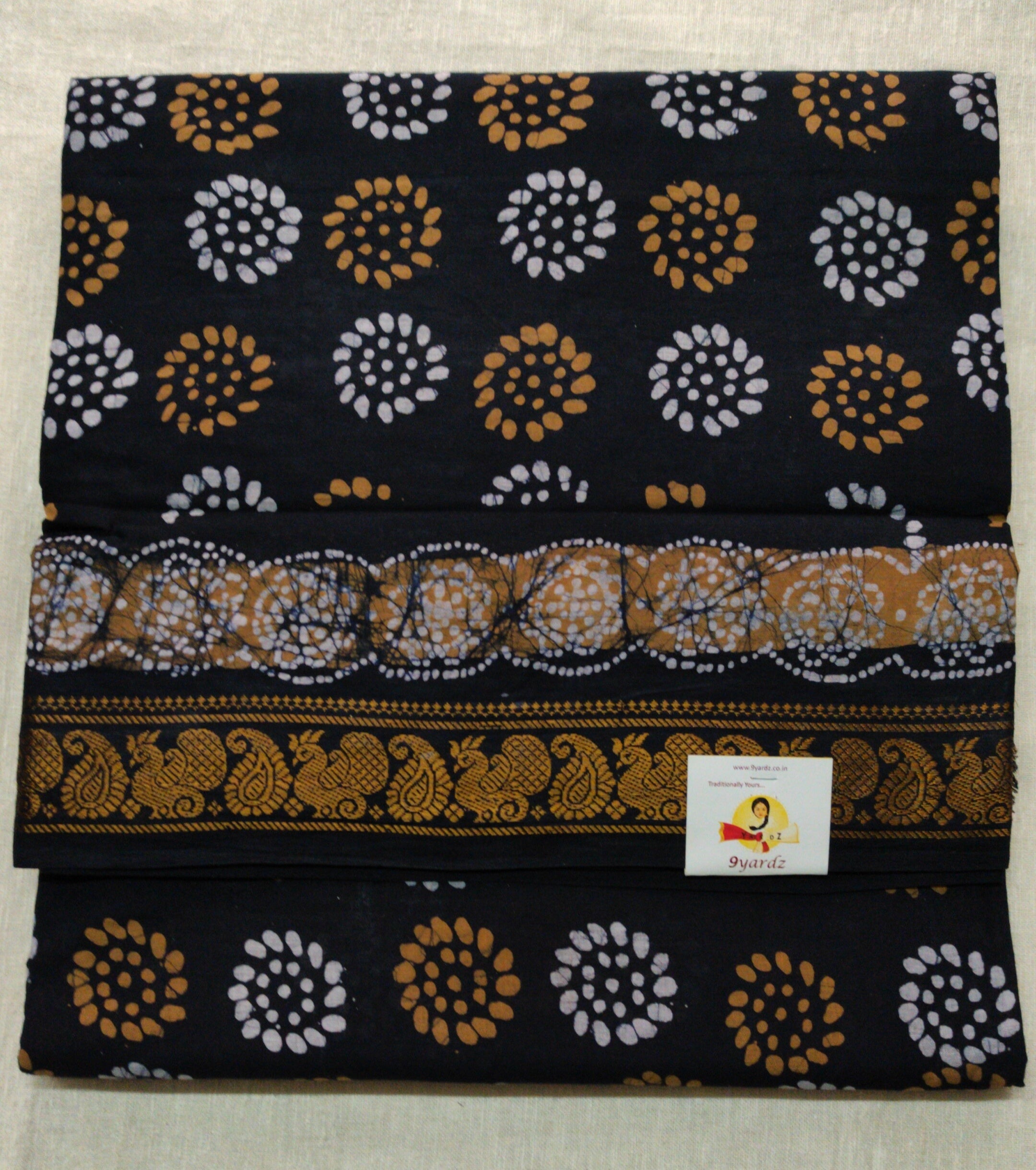 Sungudi bathik - double pallu 9.5 yards