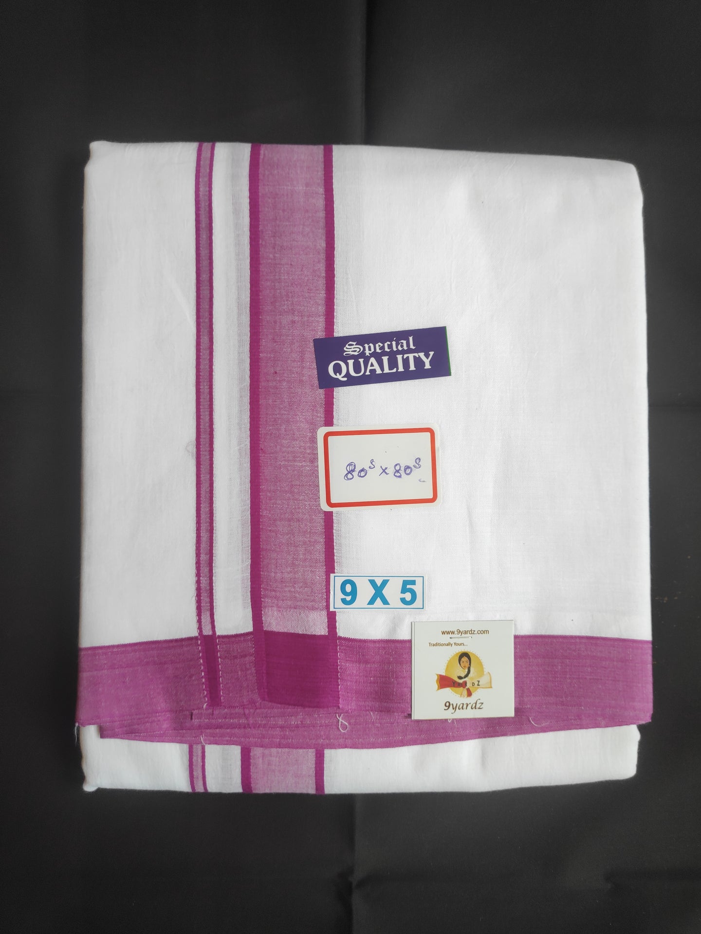 Soft Cotton bleached dhothi 9*5