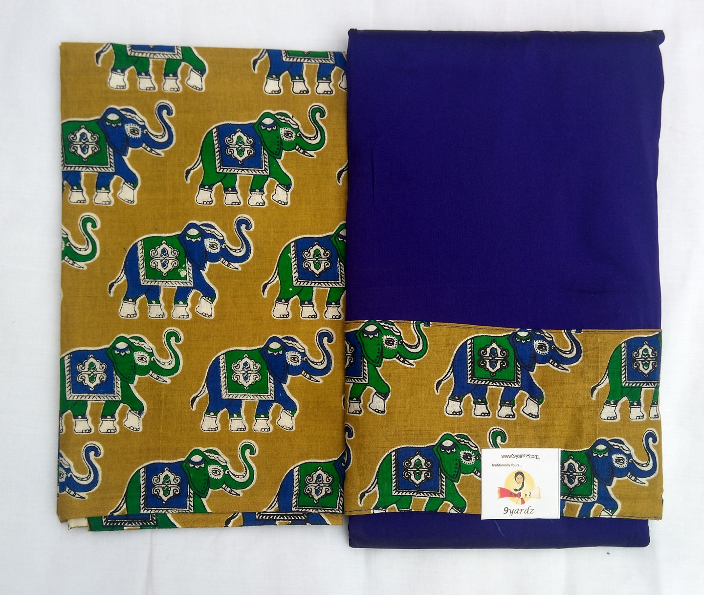 Pattu Pavaadai Art silk- Kalamkari design