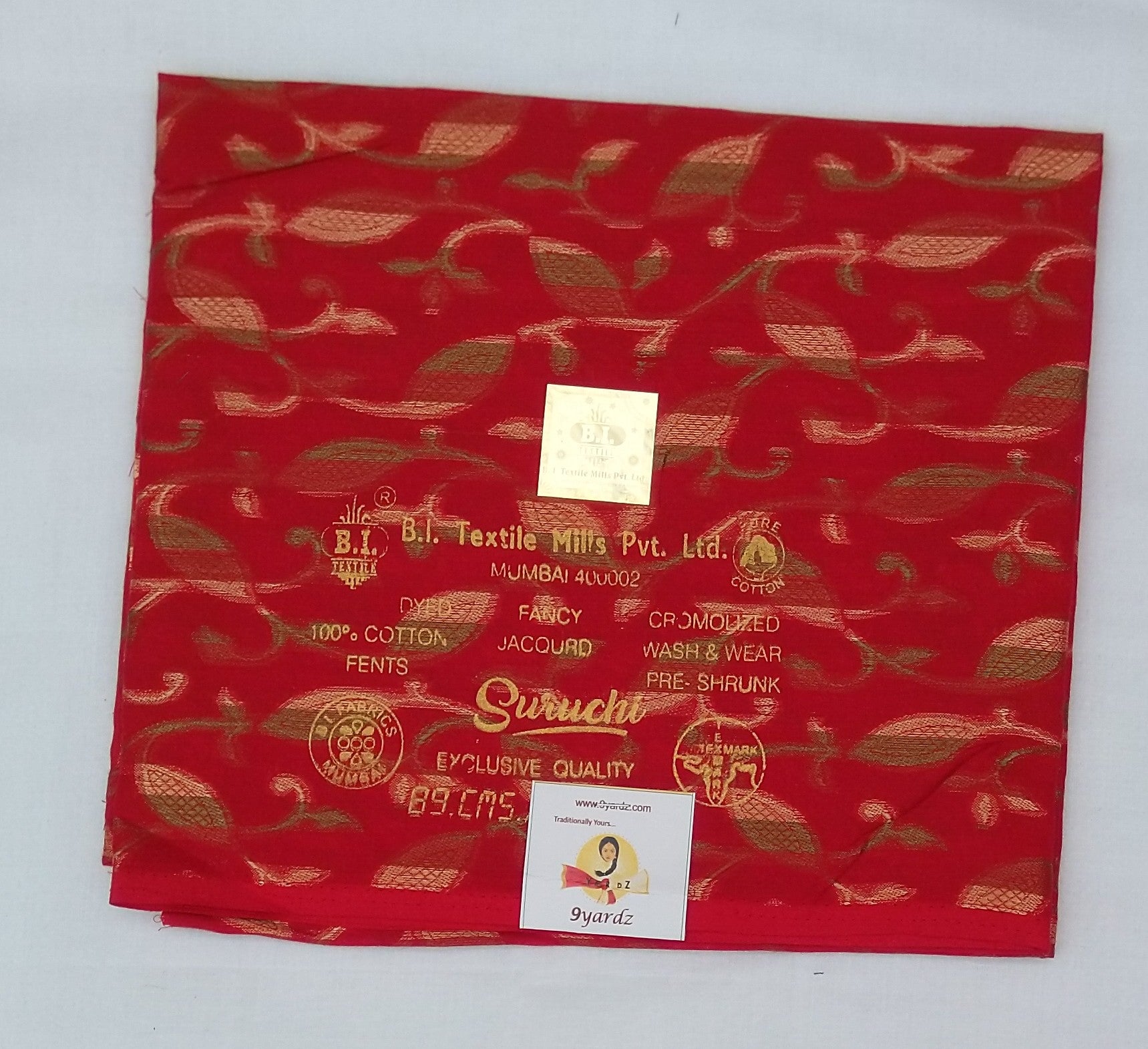 Pure cotton blouse bits- embossed/ jacquard