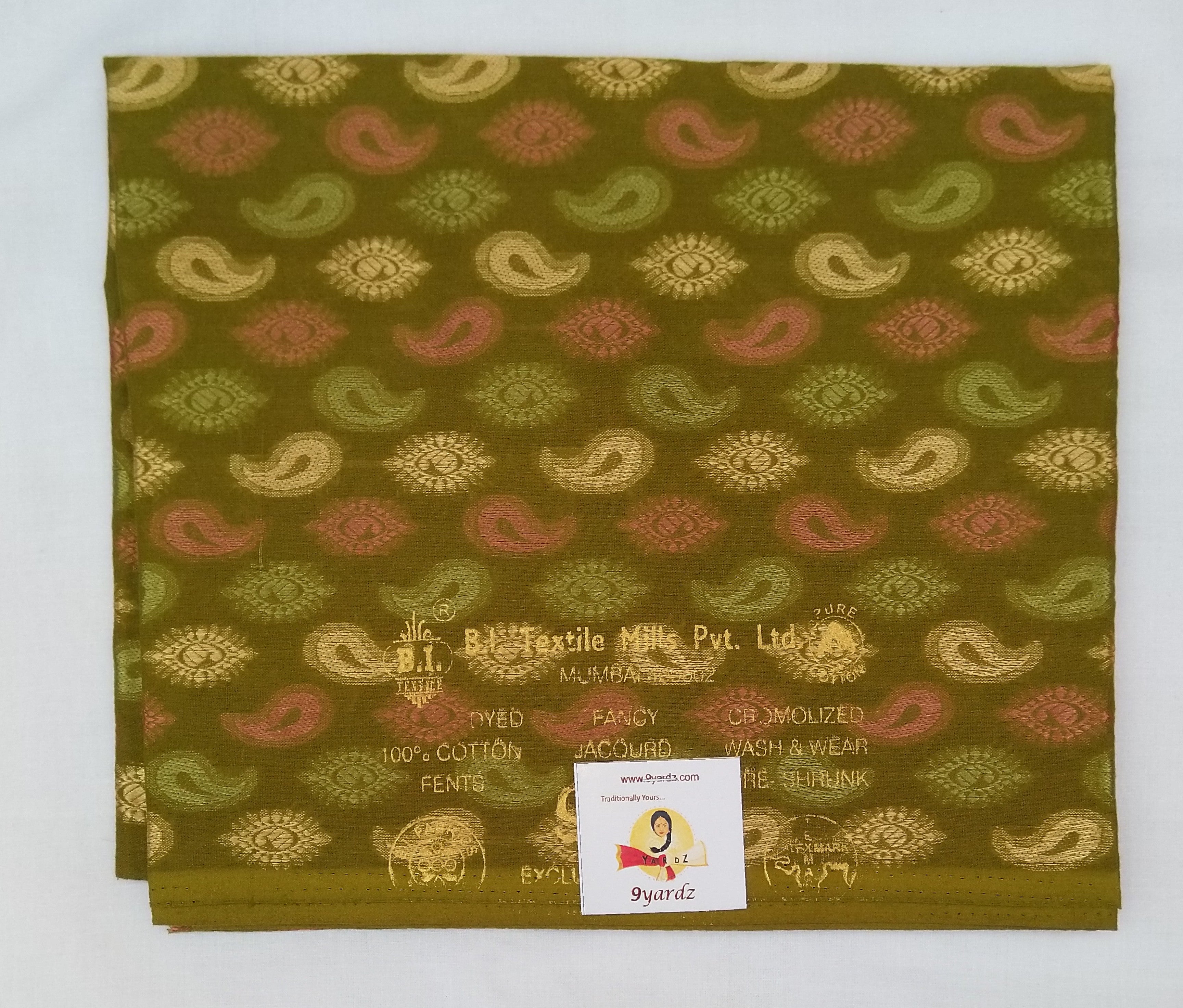 Pure cotton blouse bits- embossed/ jacquard