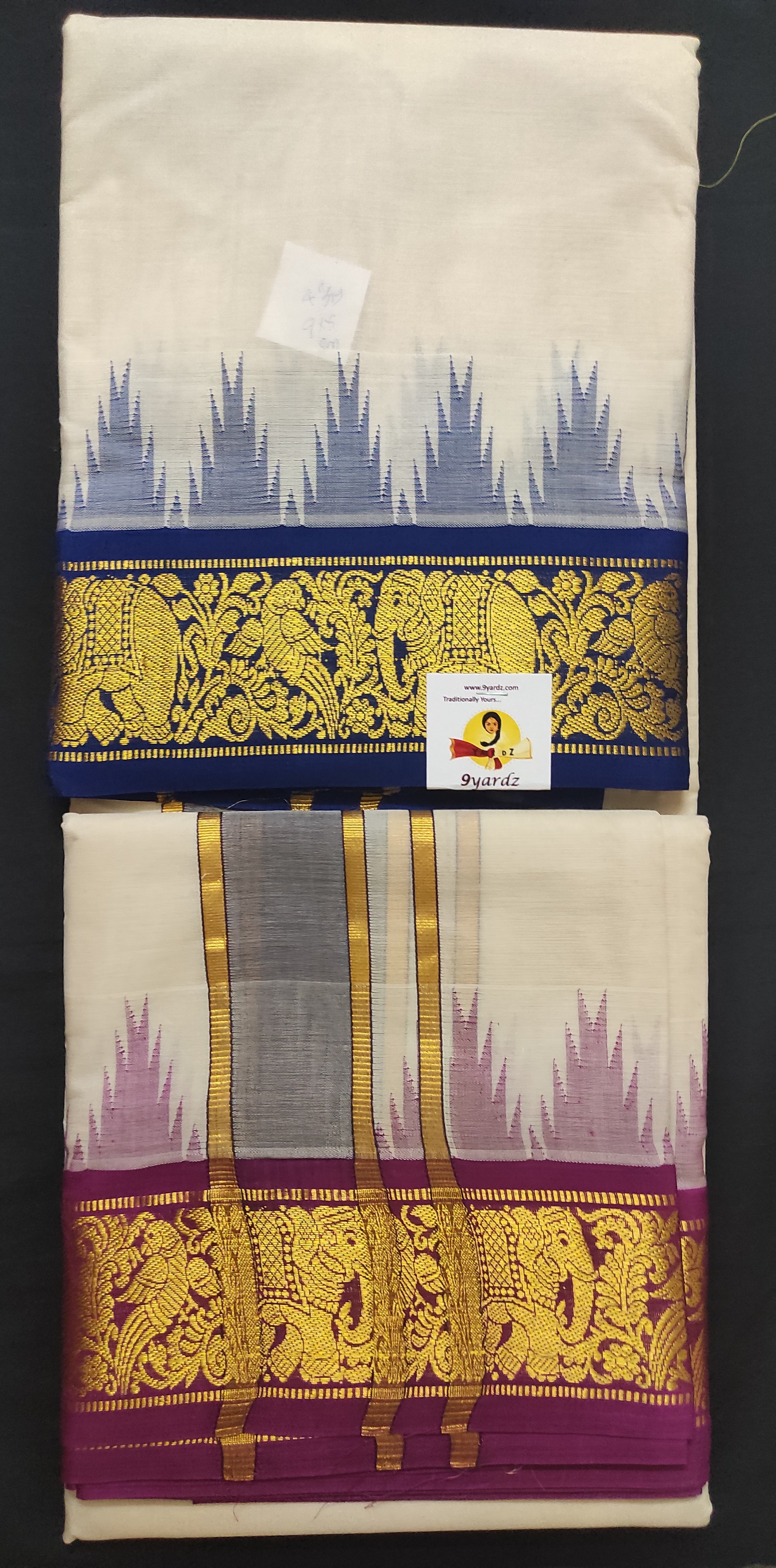Pure cotton Muhurtham dhoti 9*5