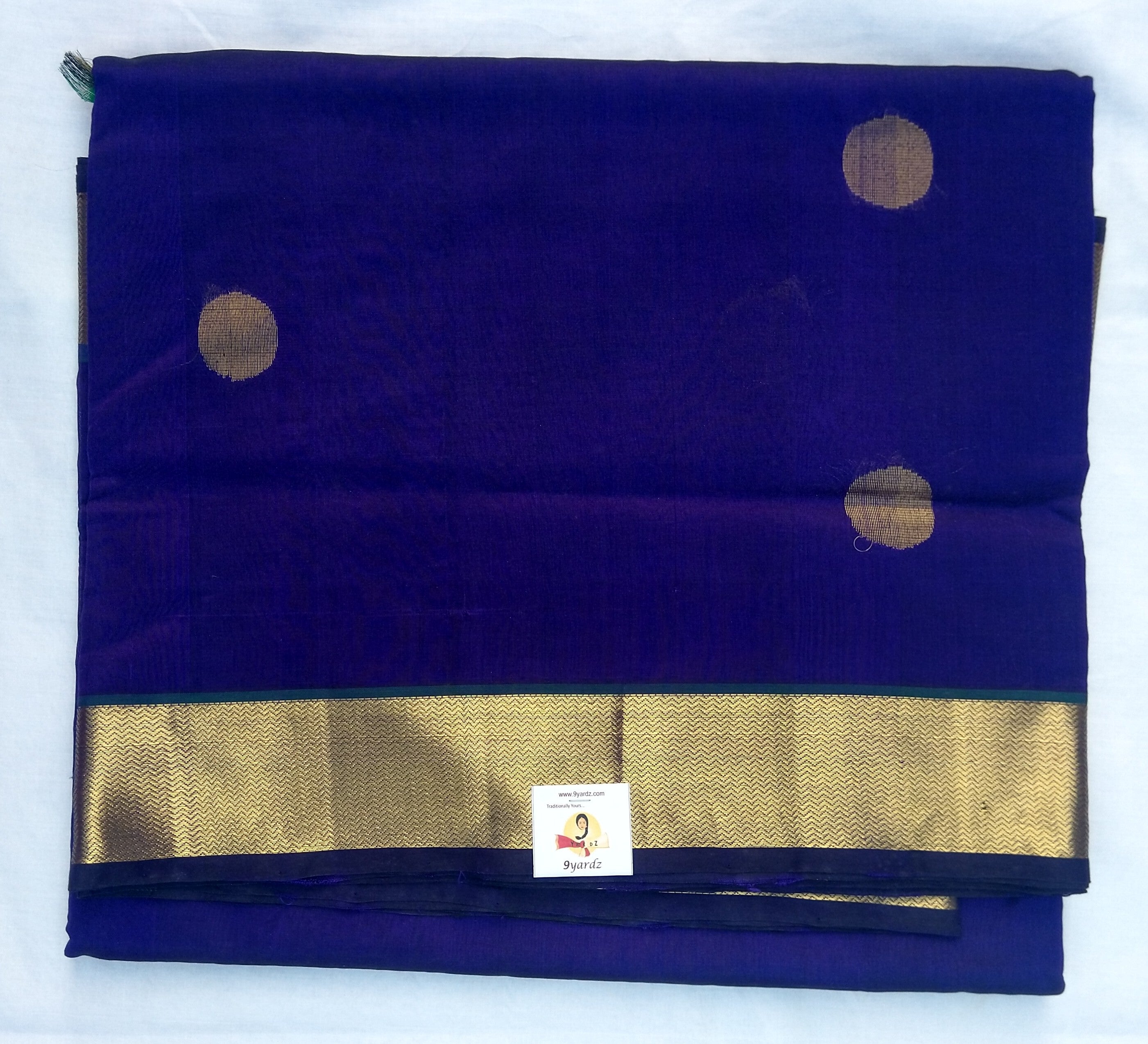Pure silk cotton with butta -10.5 yards madisar