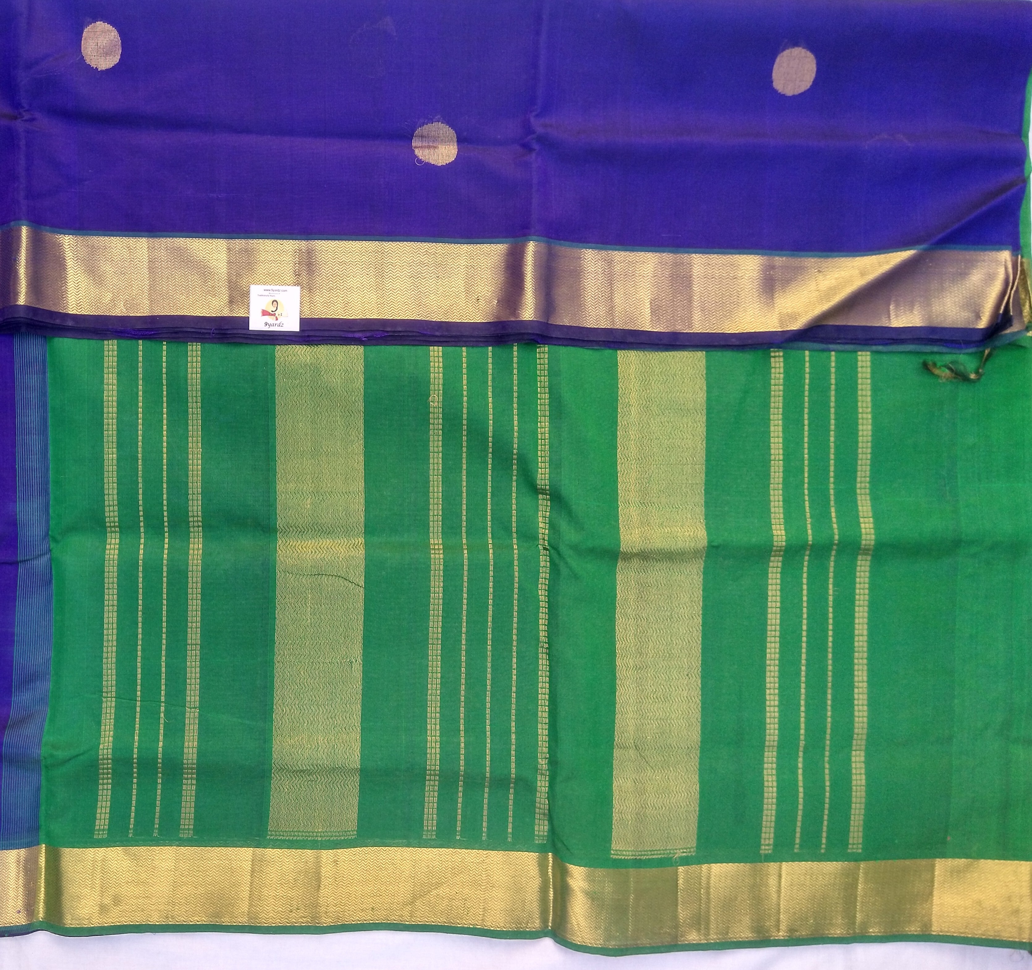 Pure silk cotton with butta -10.5 yards madisar