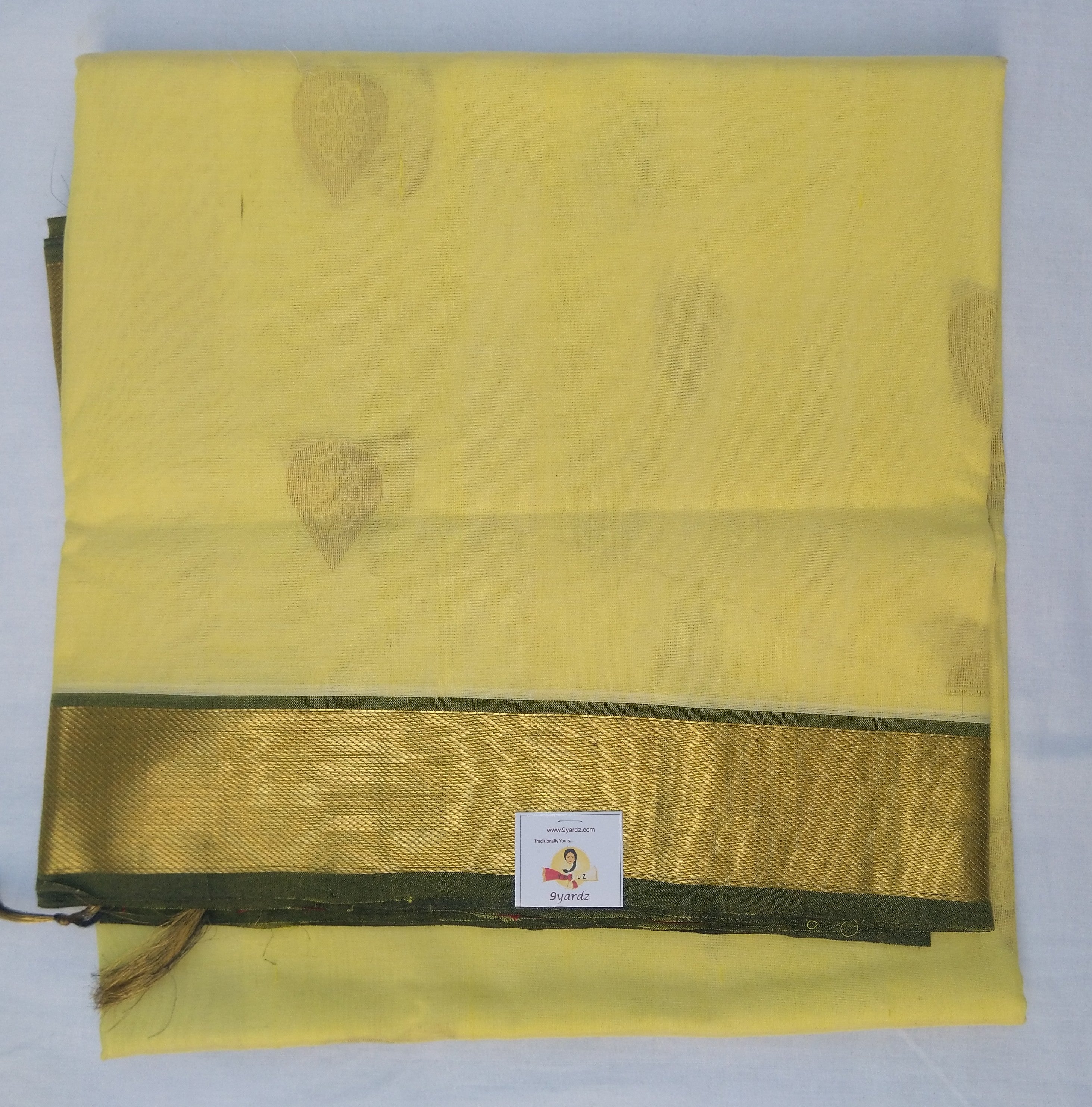 Pure silk cotton with butta -10 yards madisar