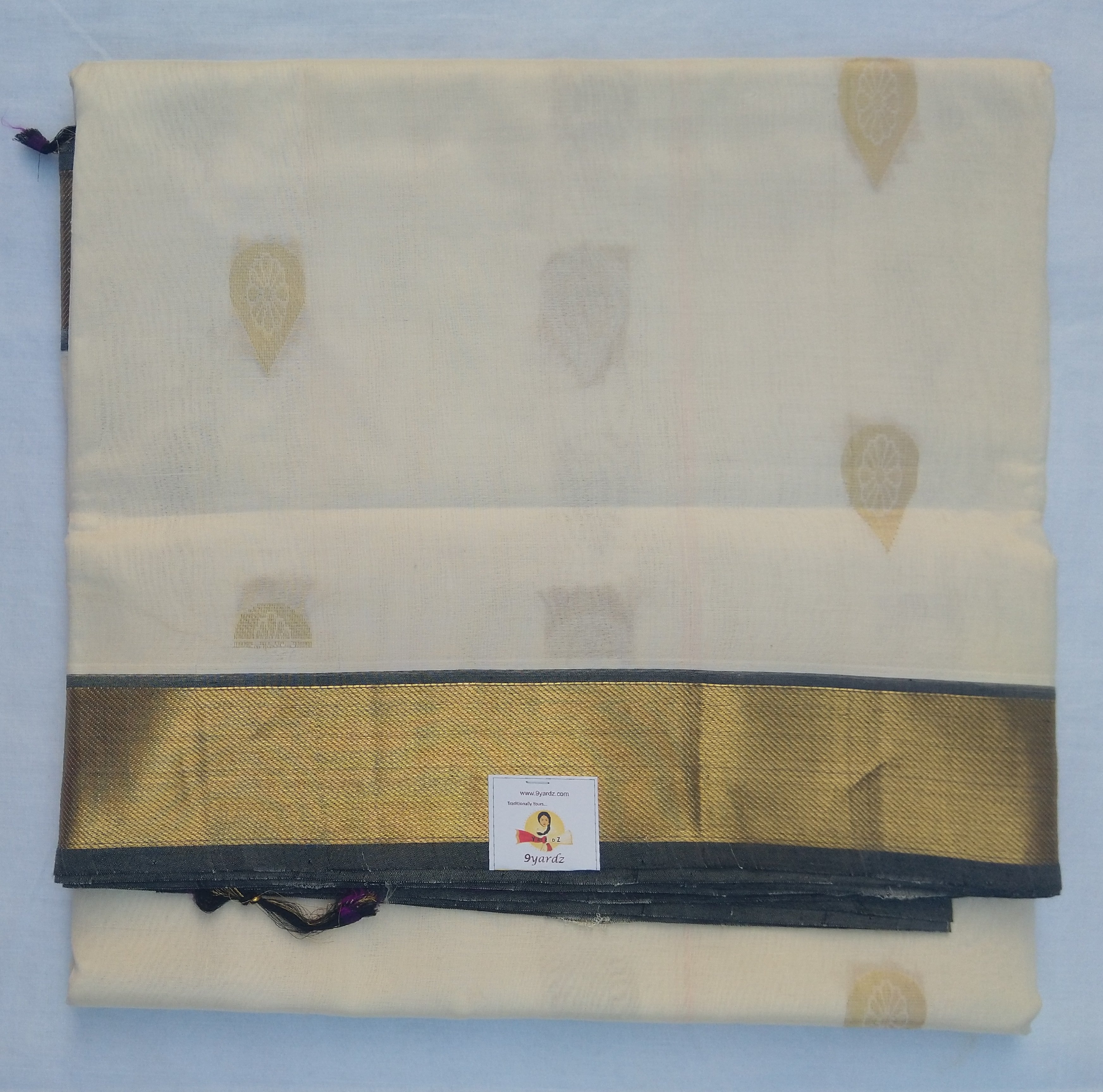 Pure silk cotton with butta -10 yards madisar