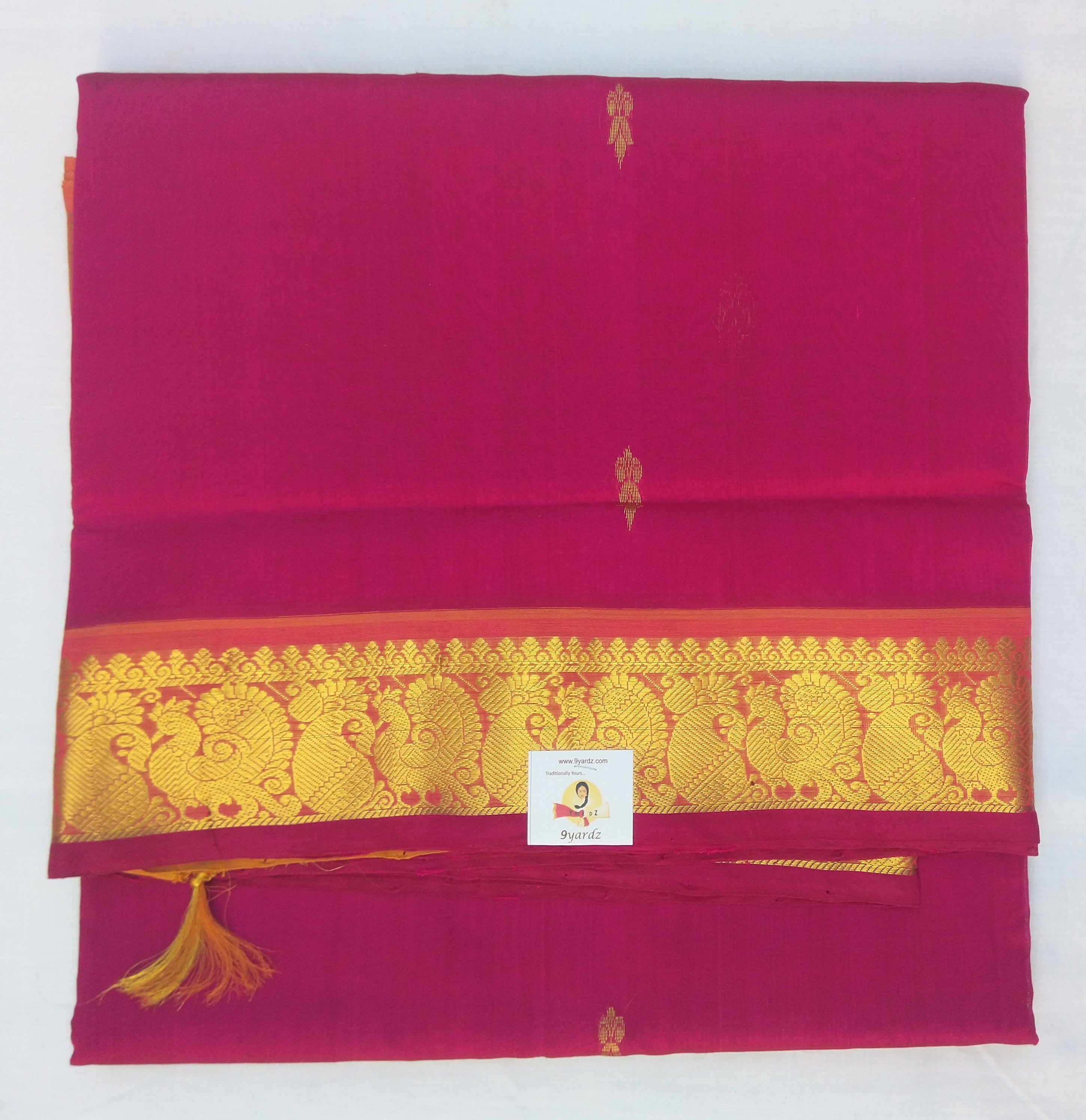 Pure silk cotton with butta -10 yards madisar