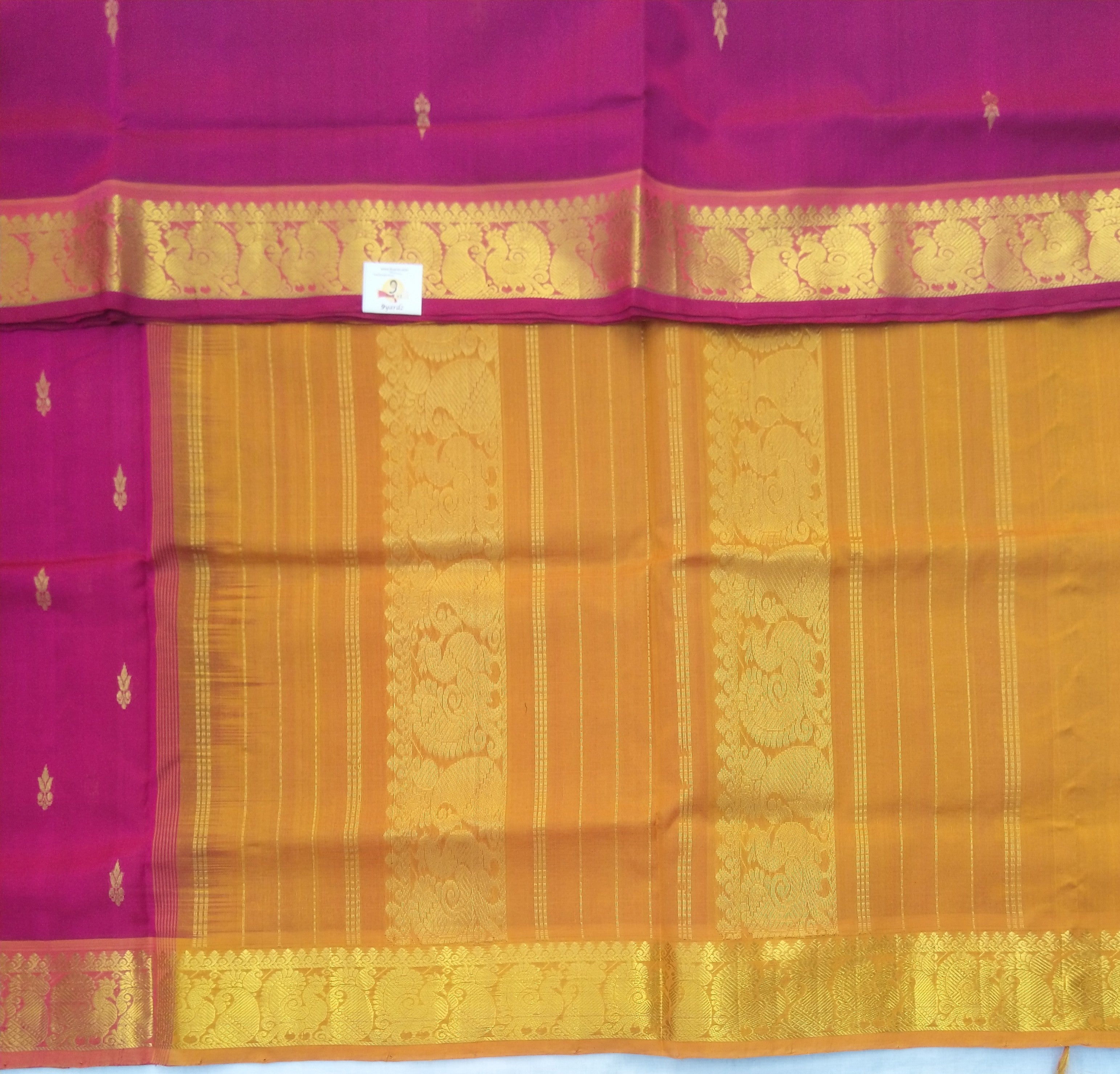 Pure silk cotton with butta -10 yards madisar