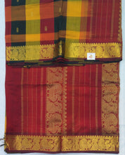 Load image into Gallery viewer, Pure silk cotton, pazhum pazhamum kattam-10 yards madisar