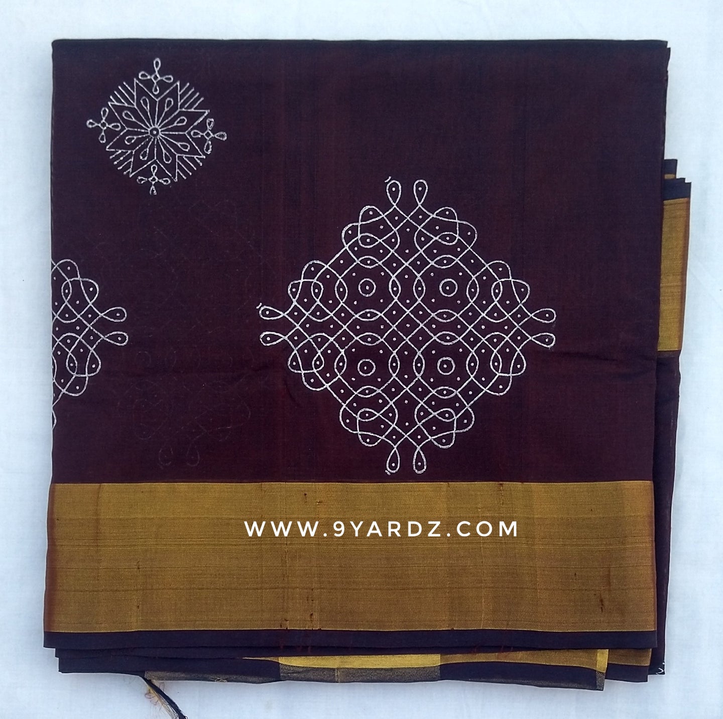 Pure silk cotton, reverse printed pallu- 11 yards madisar