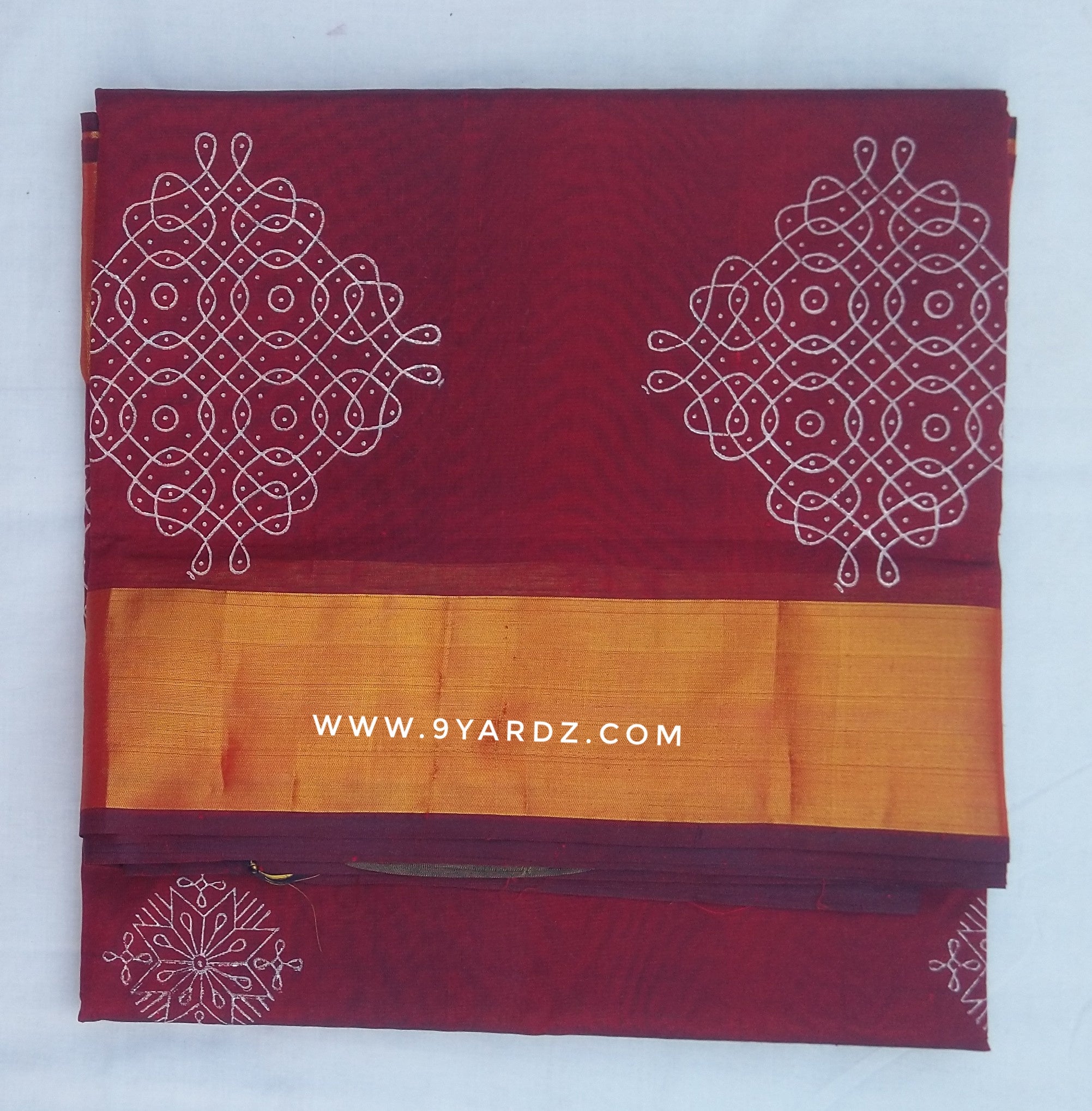 Pure silk cotton, reverse printed pallu- 11 yards madisar