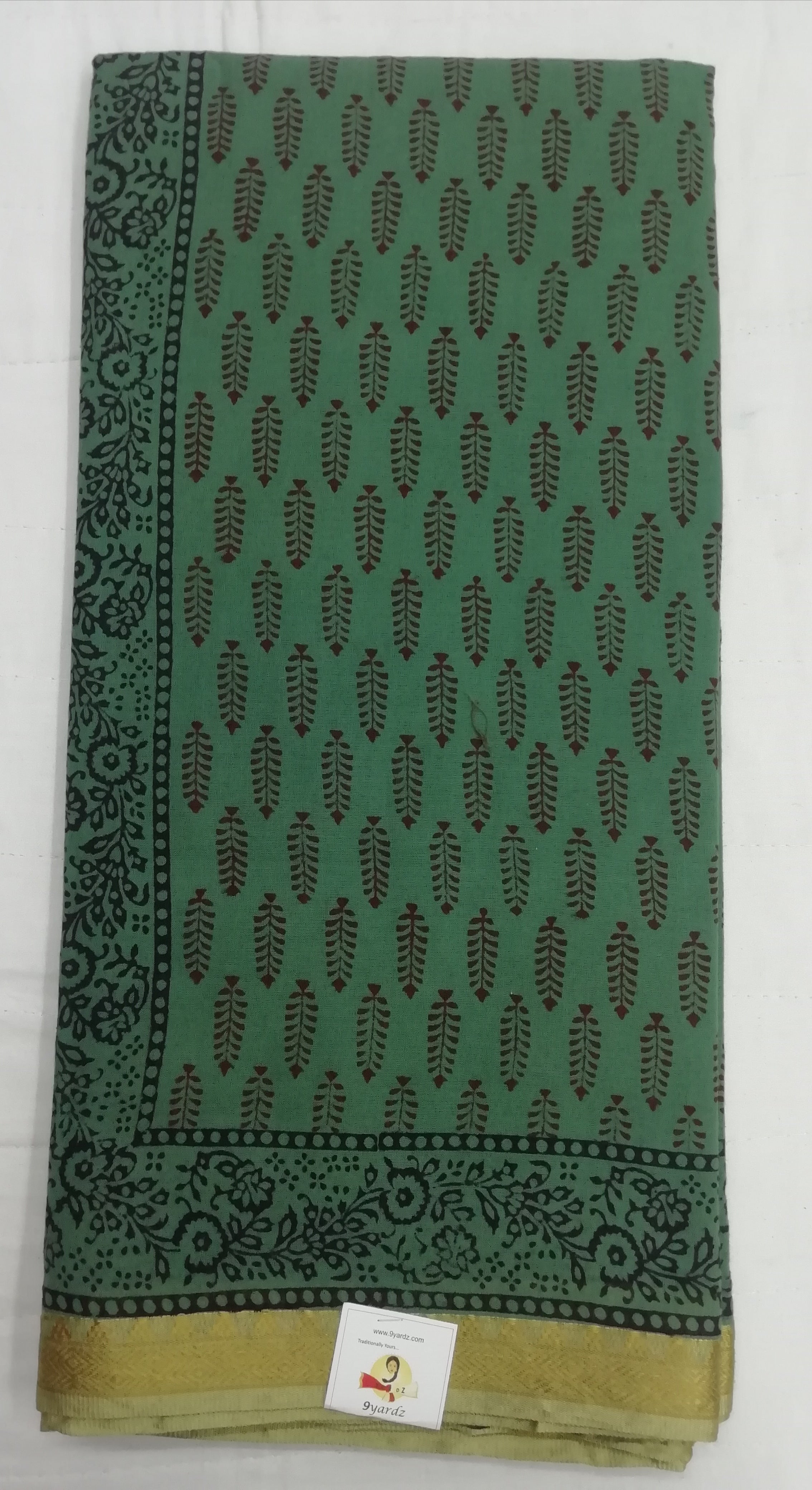 Baag/soft cotton 6 yards with zari