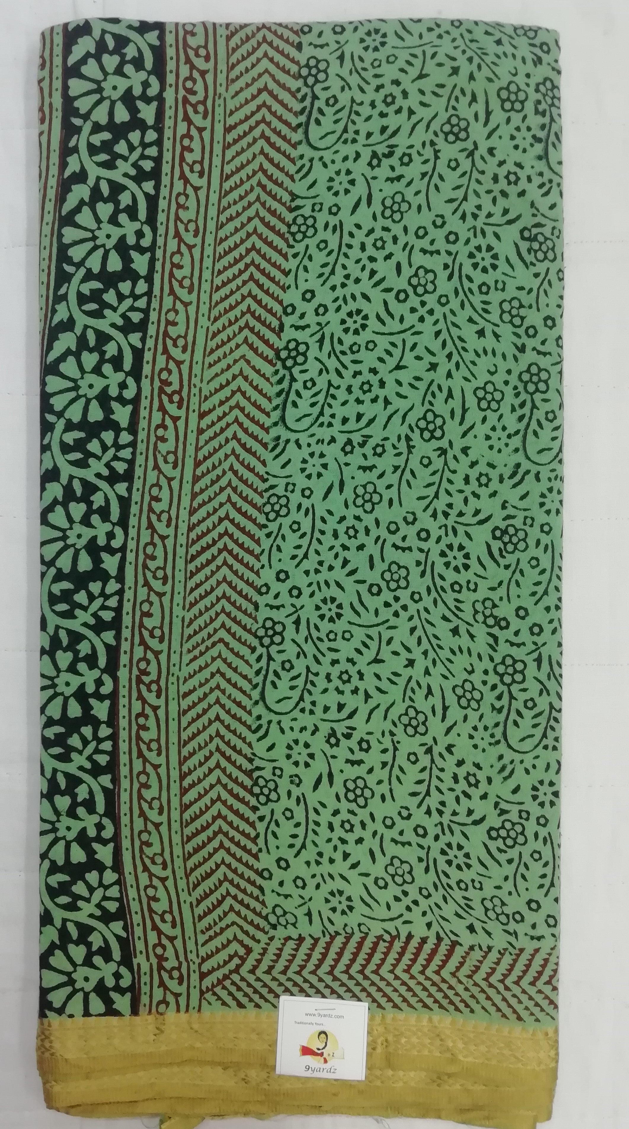 Baag/soft cotton 6 yards with zari