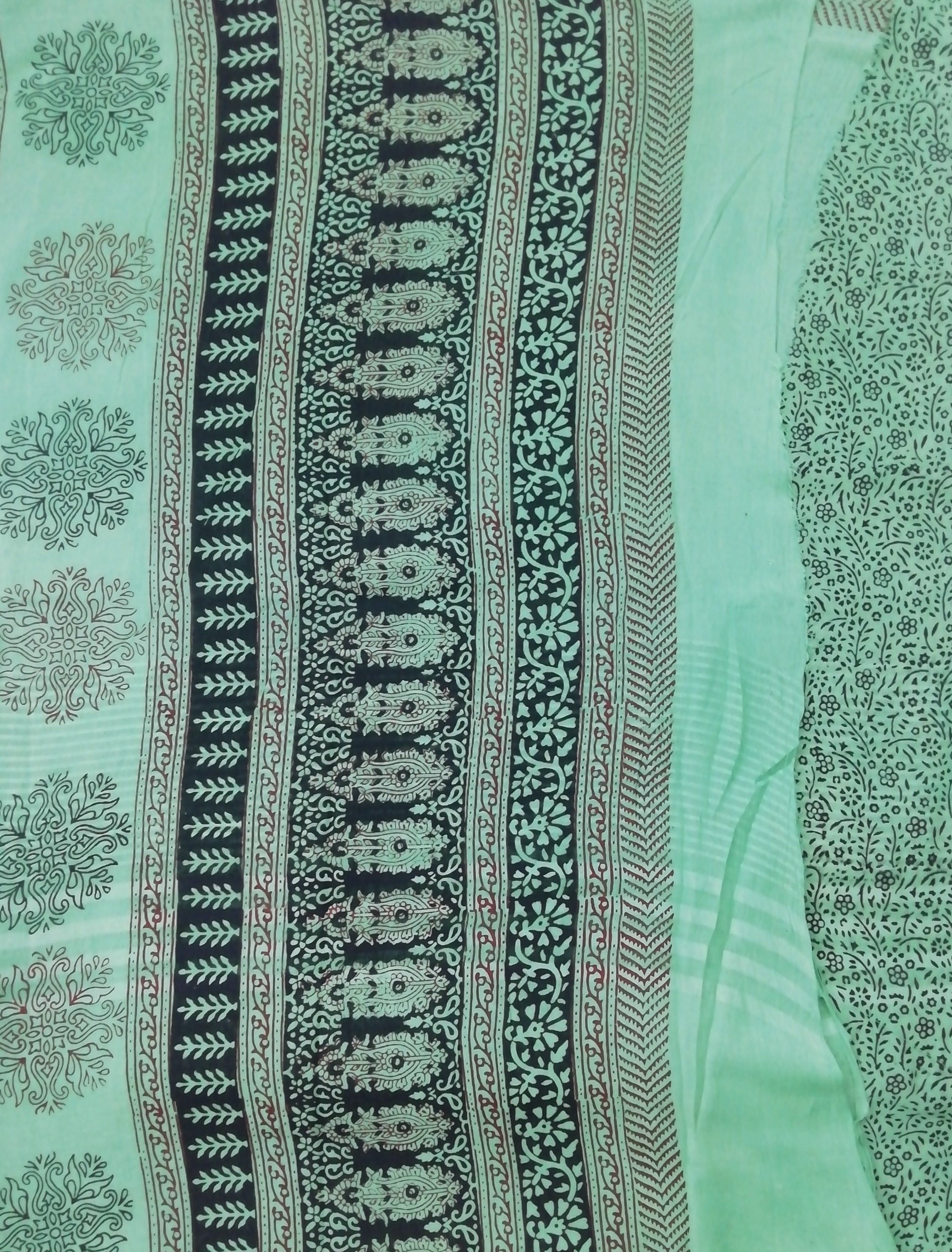 Baag/soft cotton 6 yards with zari