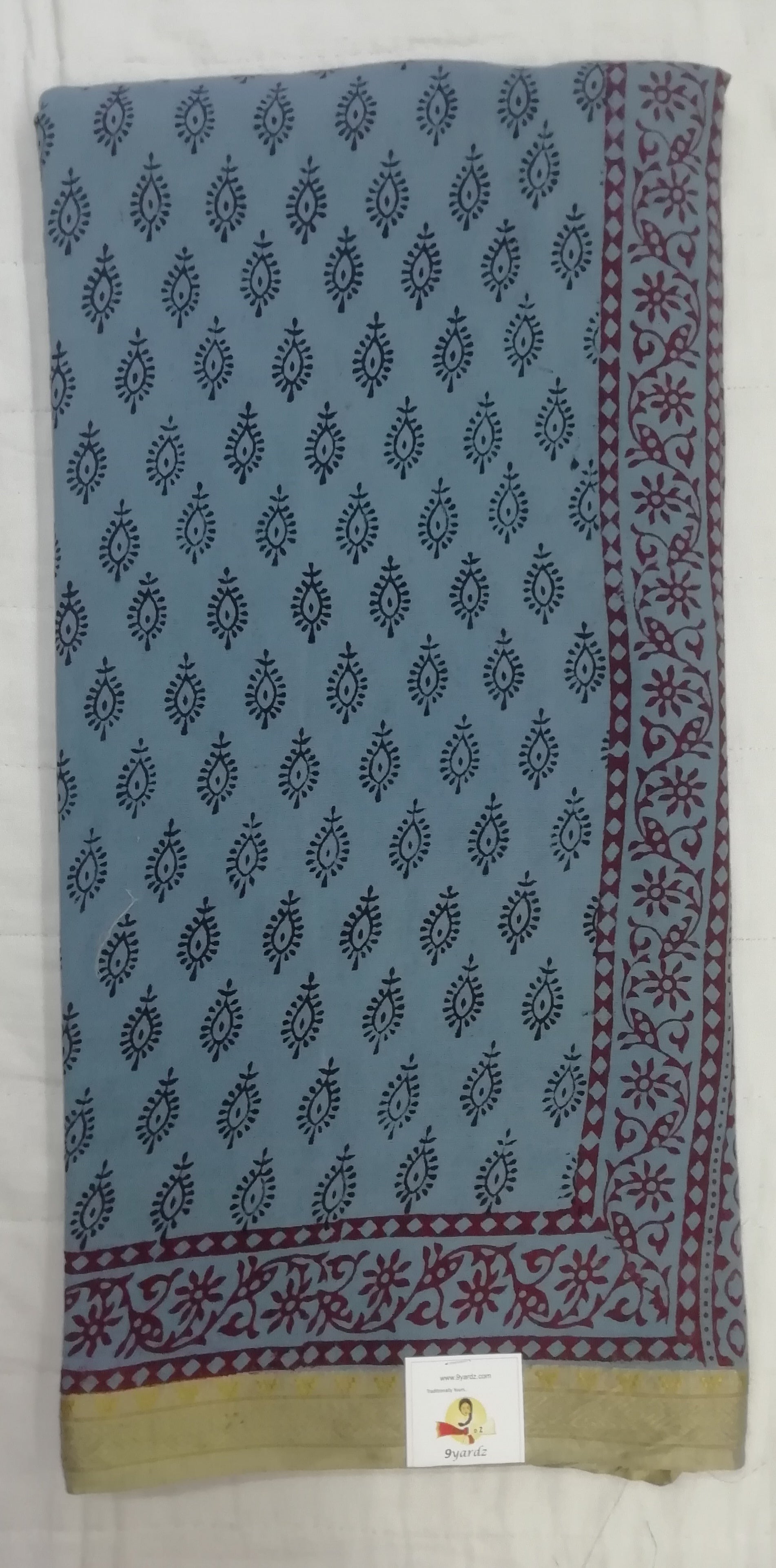Baag/soft cotton 6 yards with zari