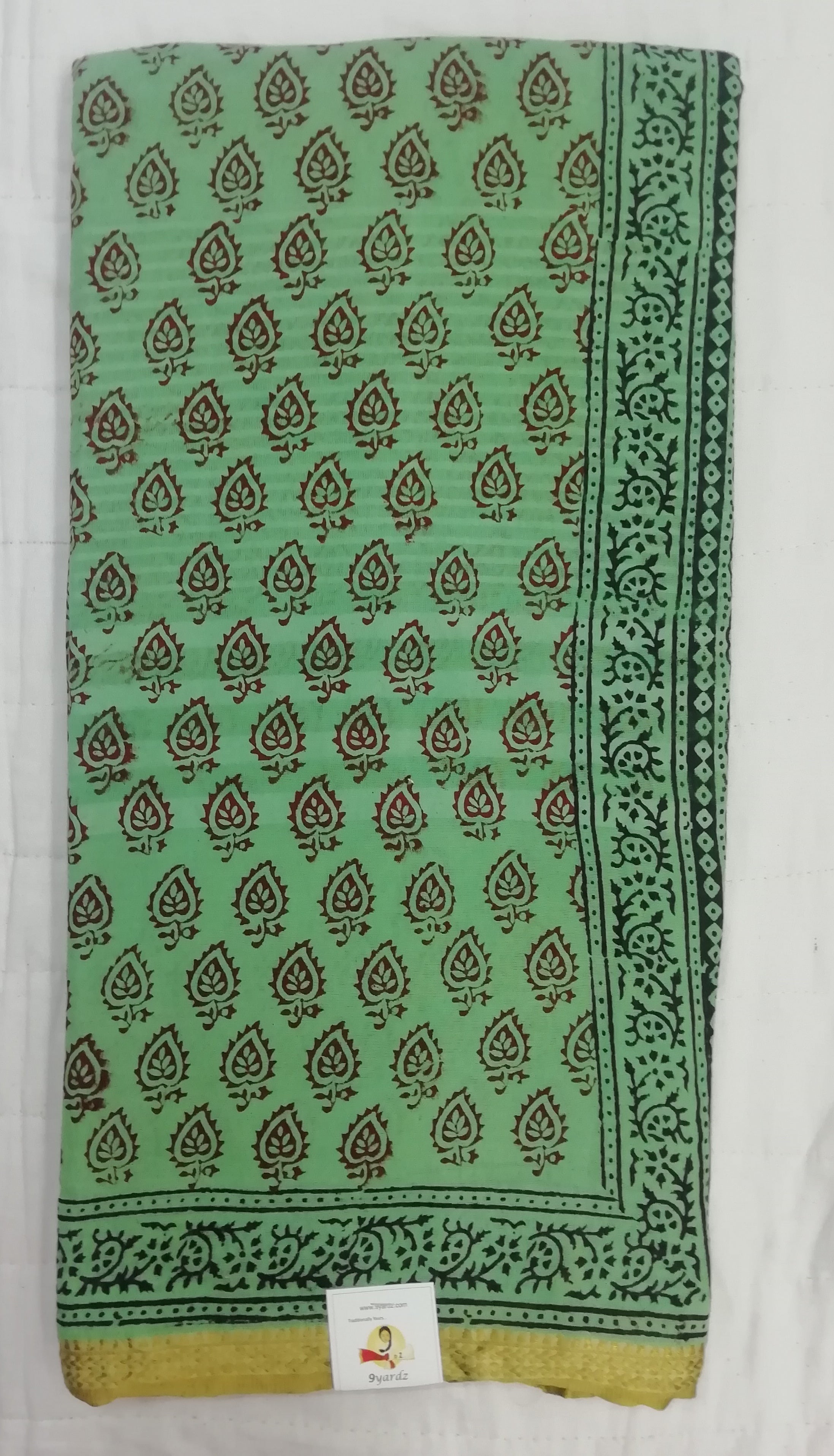 Baag/soft cotton 6 yards with zari