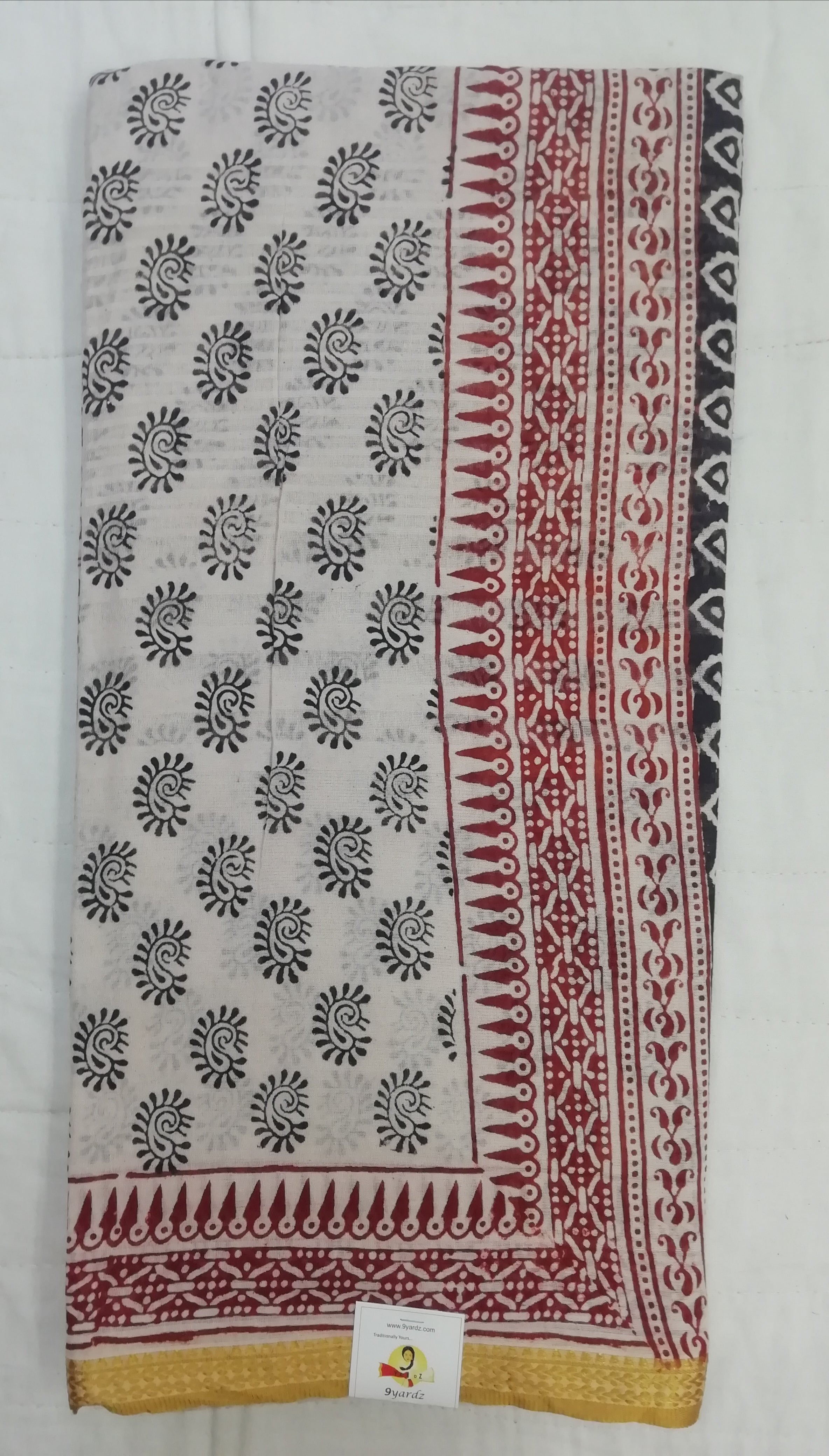 Baag/soft cotton 6 yards with zari