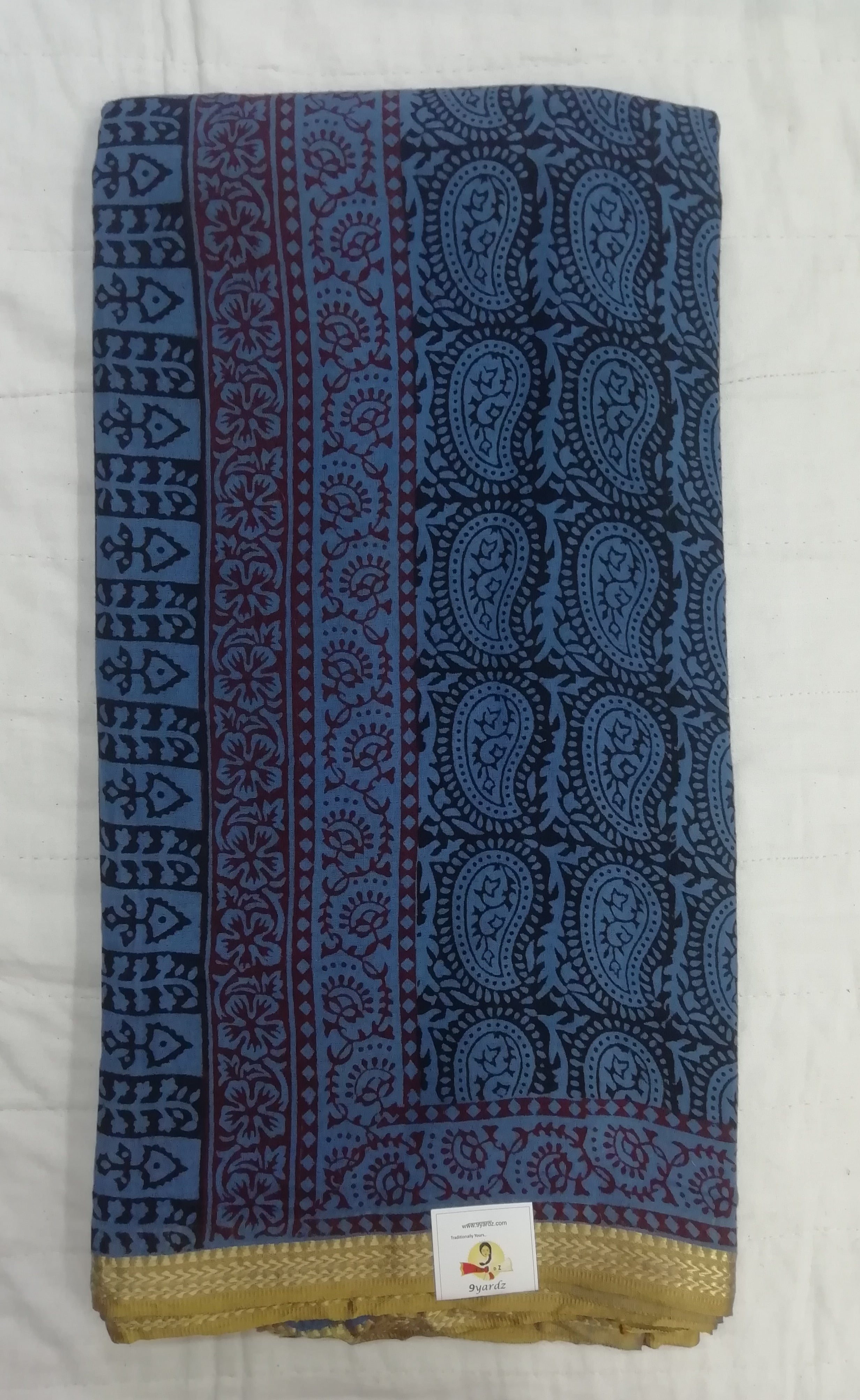 Baag/soft cotton 6 yards with zari