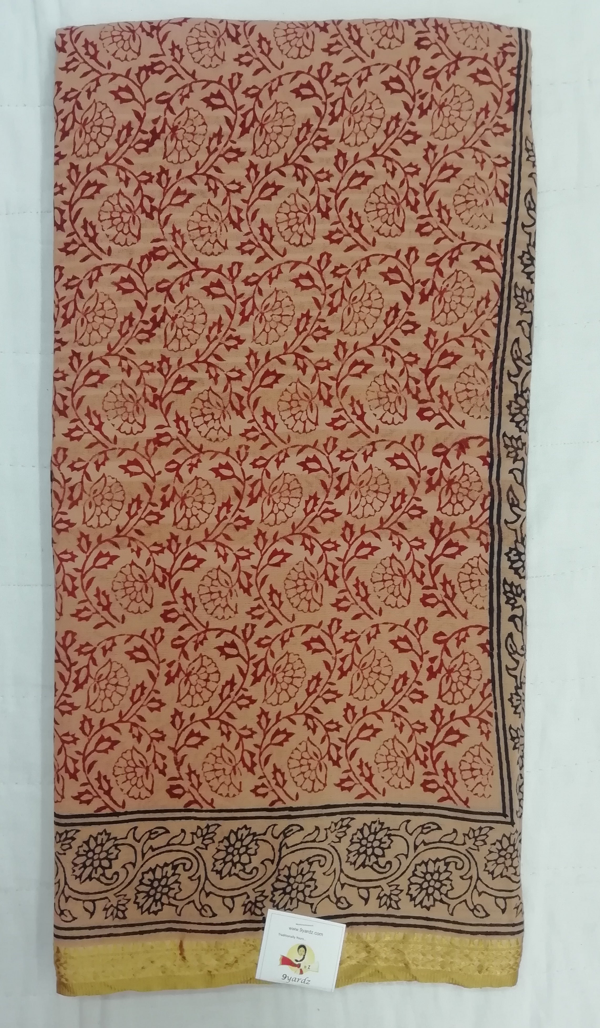Baag/soft cotton 6 yards with zari