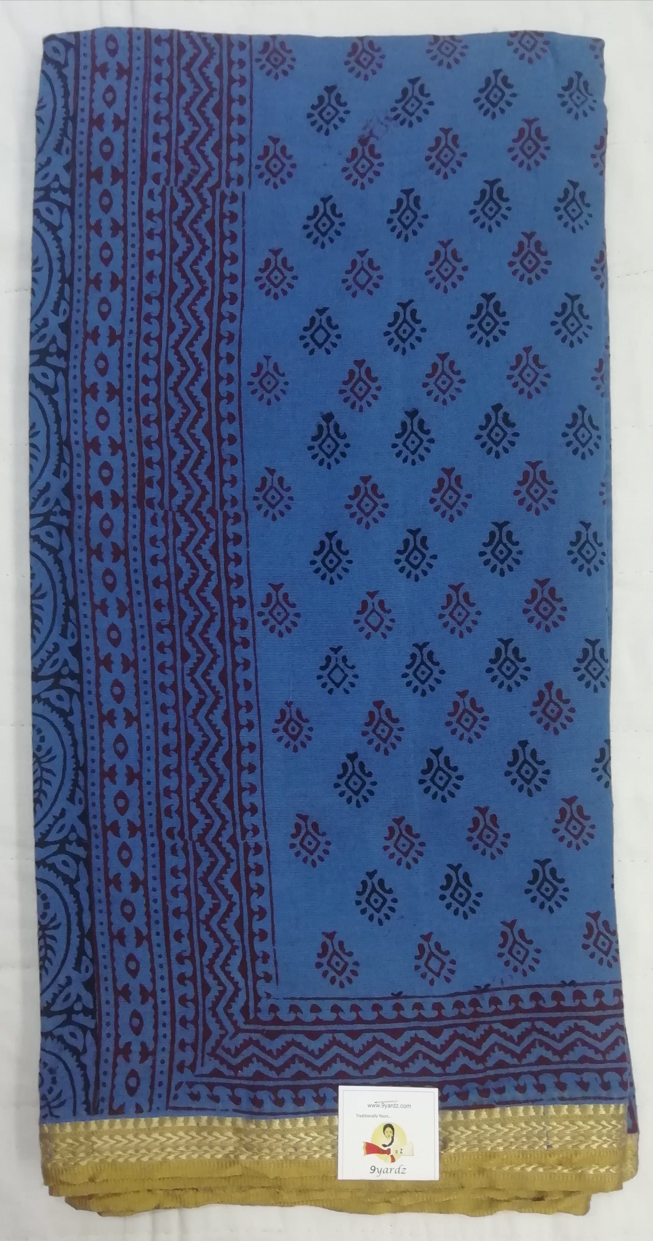 Baag/soft cotton 6 yards with zari