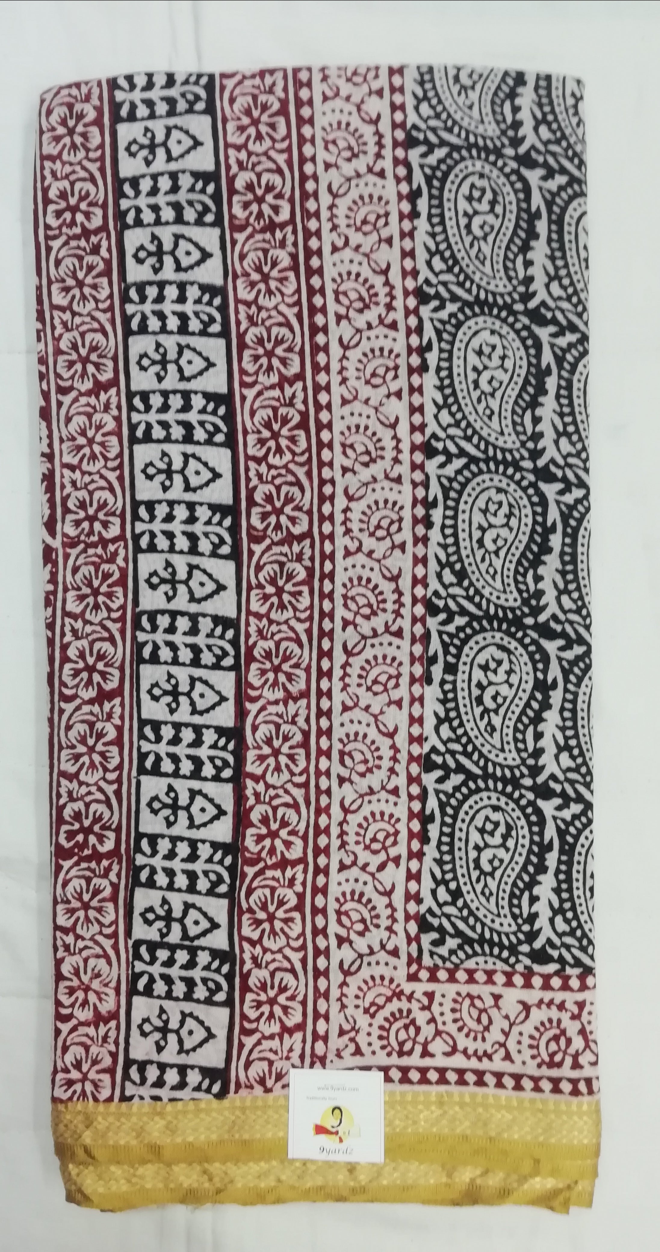 Baag/soft cotton 6 yards with zari