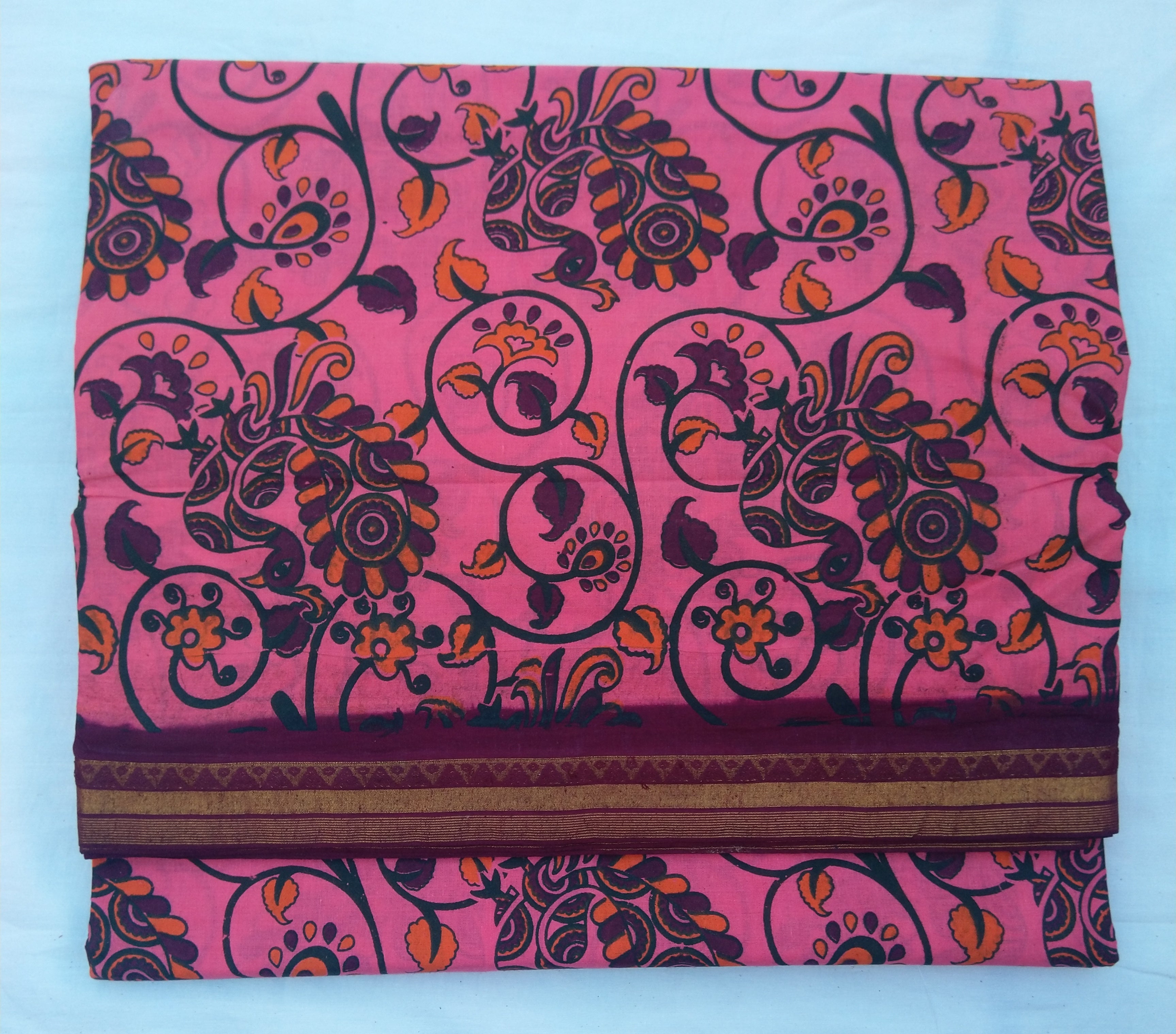 Colour Kalamkari Design- 10.5 yards