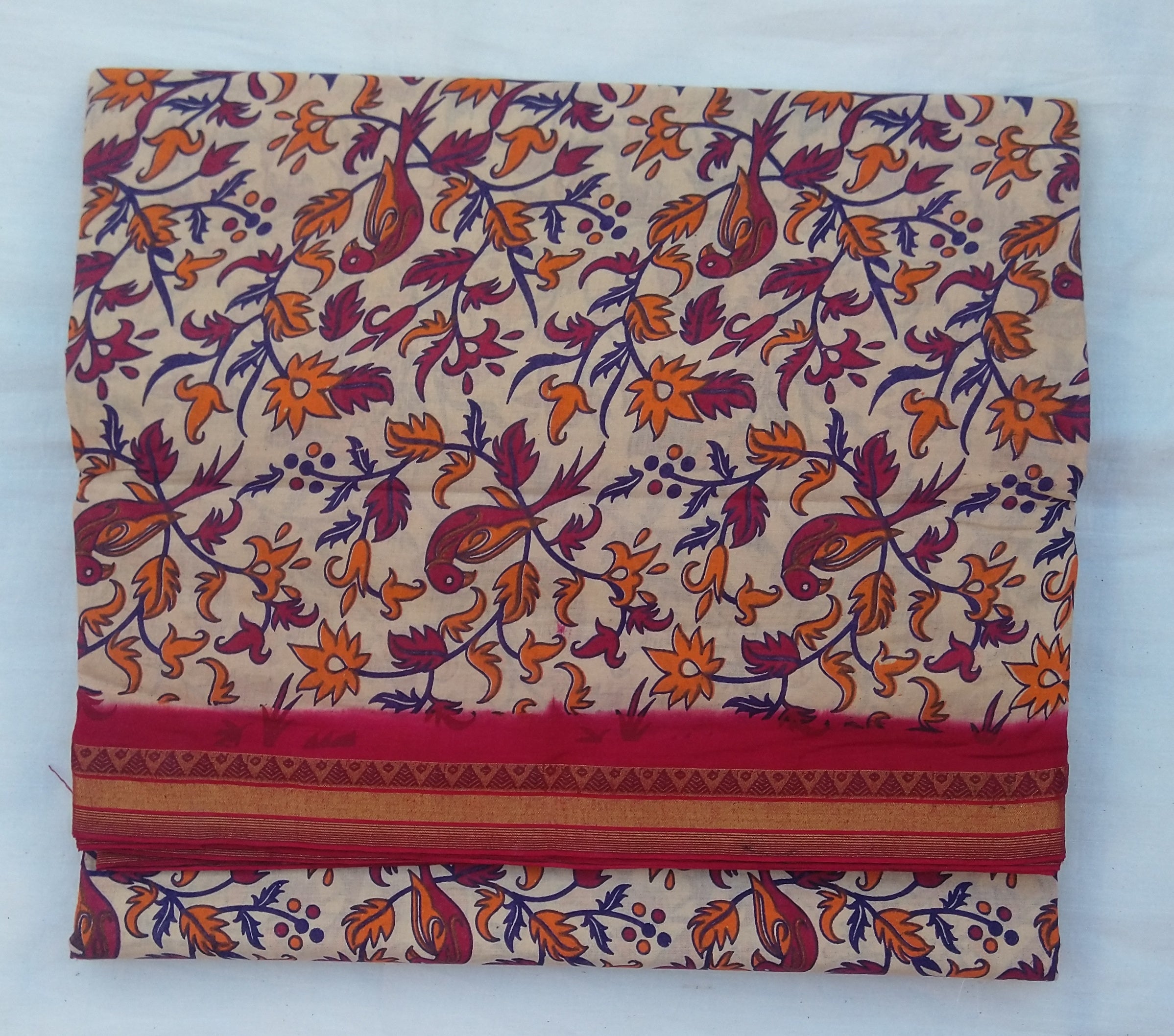 Colour Kalamkari Design- 10.5 yards