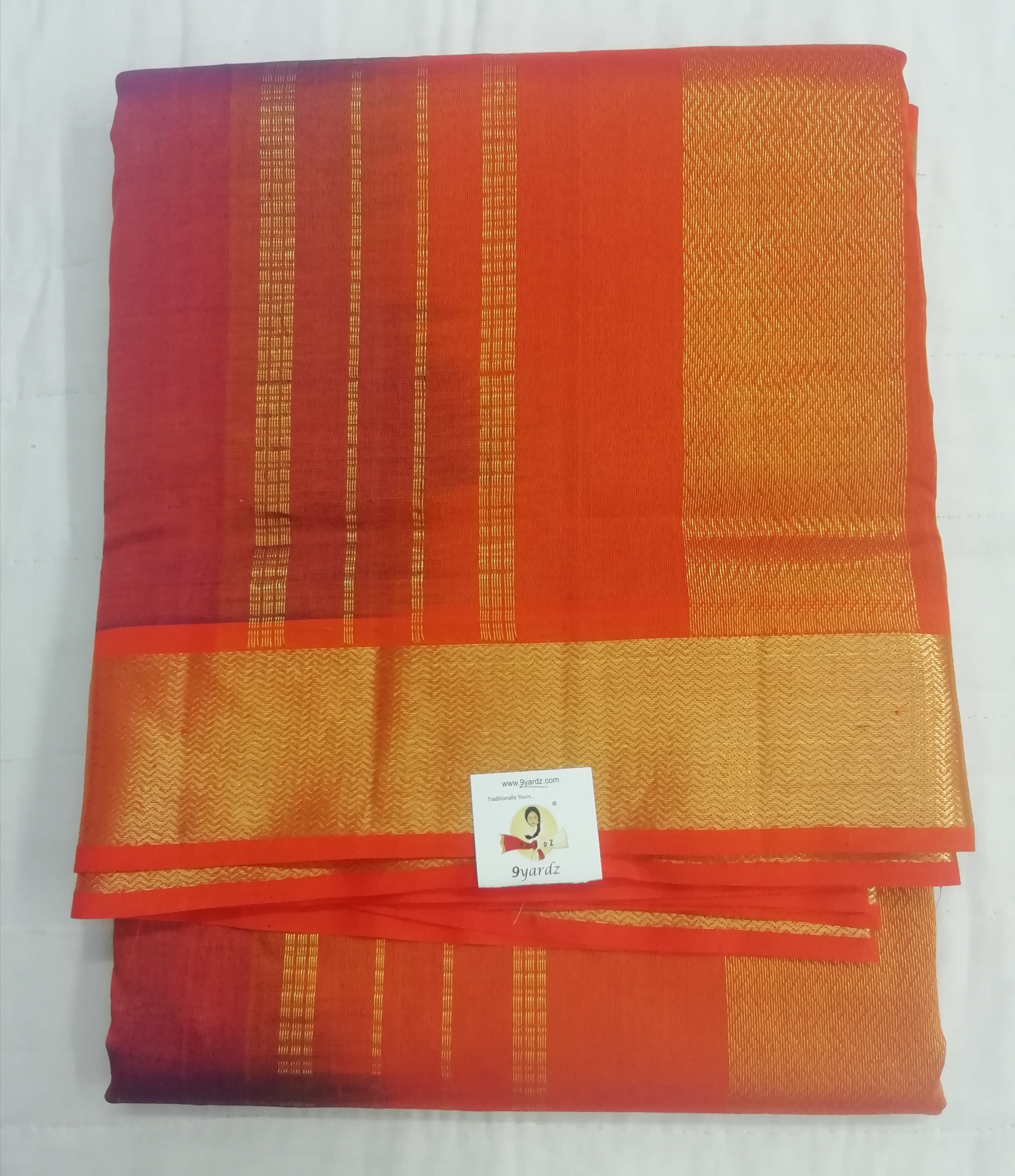 Pure silk cotton with butta -10 yards madisar