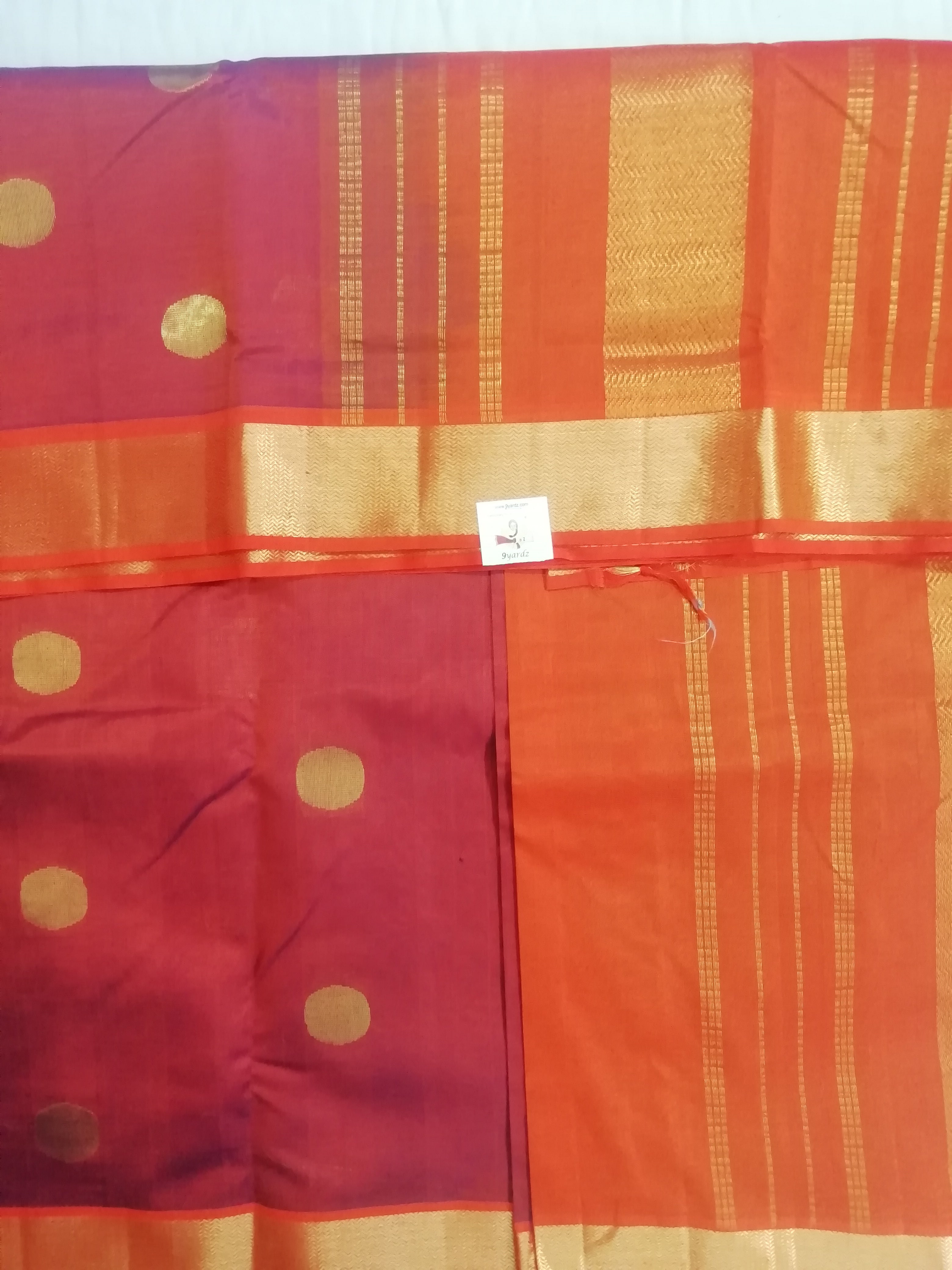 Pure silk cotton with butta -10 yards madisar