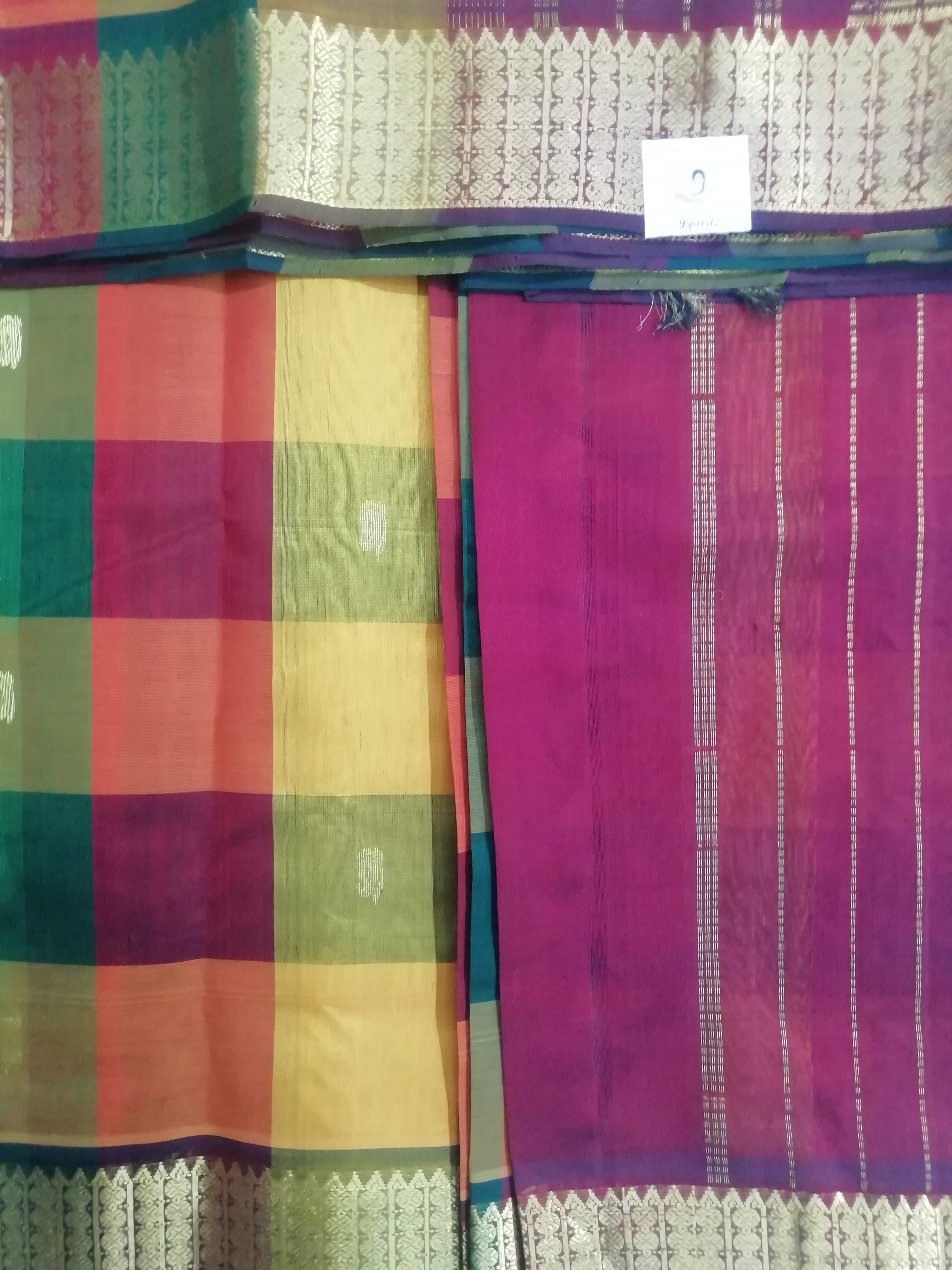 Pure silk cotton, pazhum pazhamum kattam-10 yards madisar