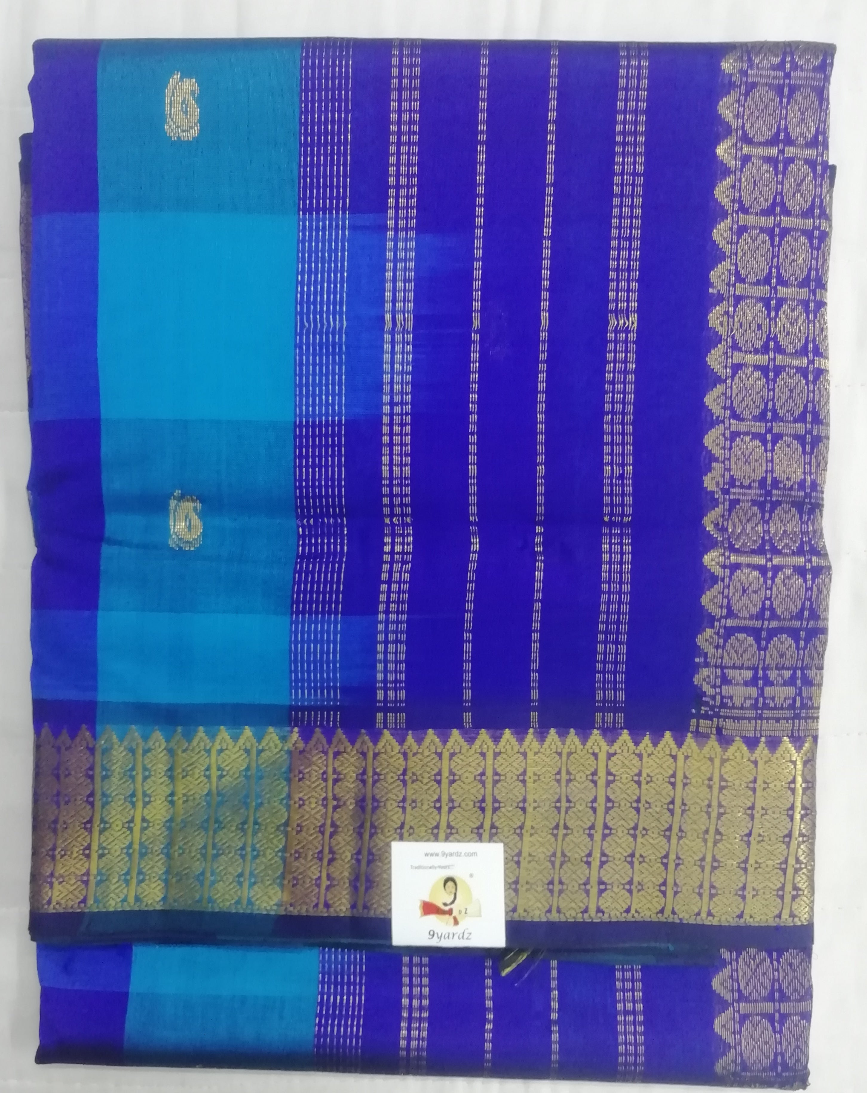 Pure silk cotton, pazhum pazhamum kattam-10 yards madisar