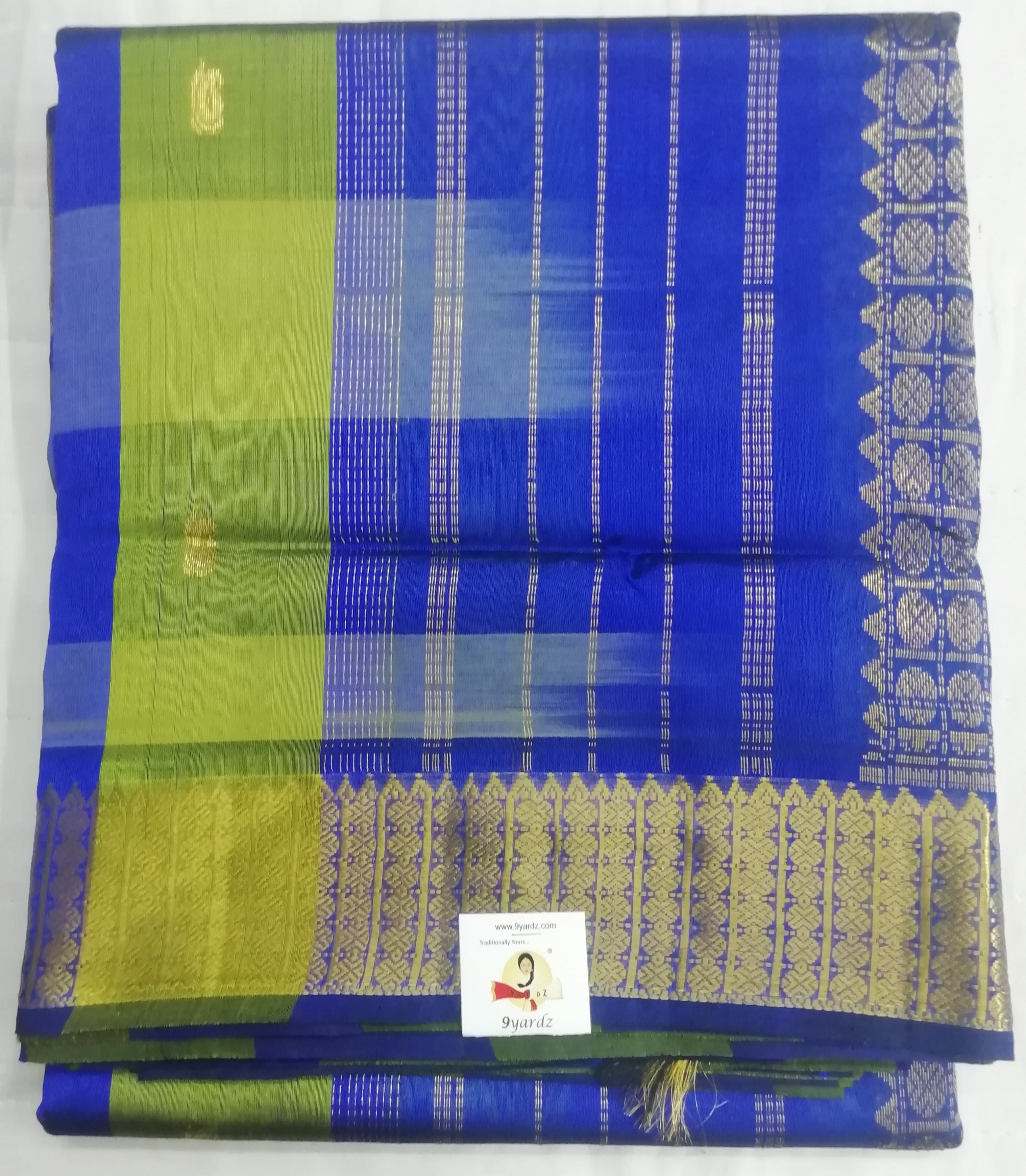 Pure silk cotton, pazhum pazhamum kattam-10 yards madisar