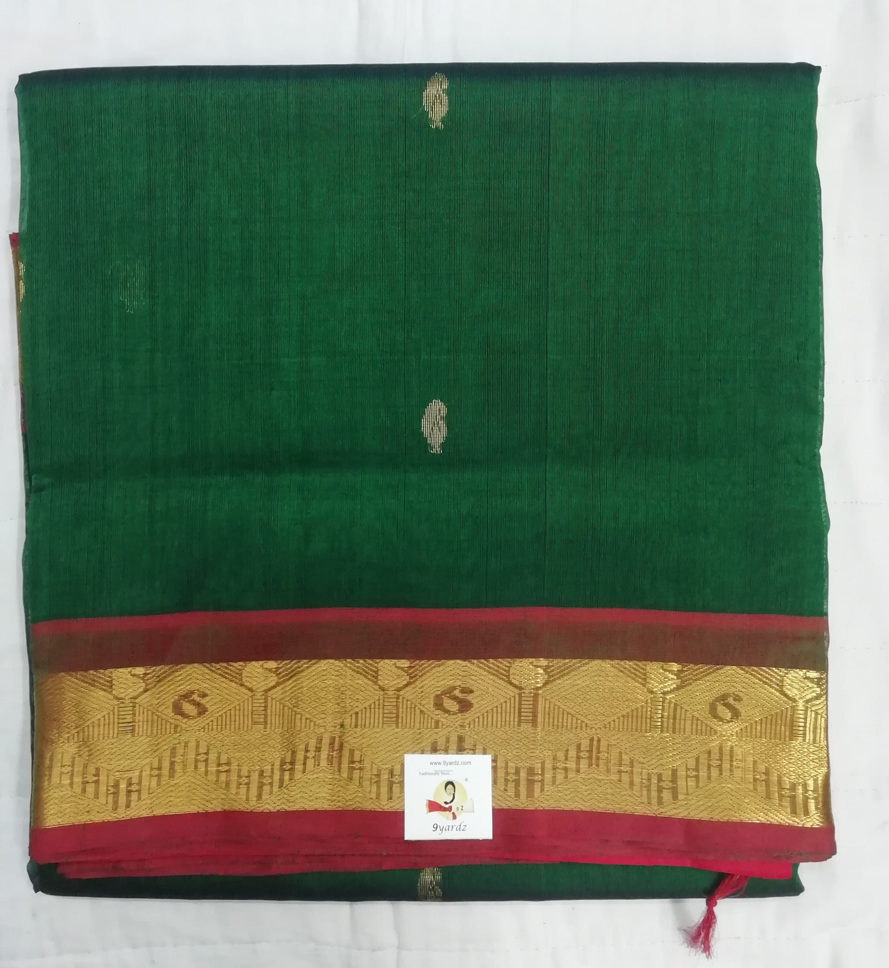 Pure silk cotton with butta -10 yards madisar