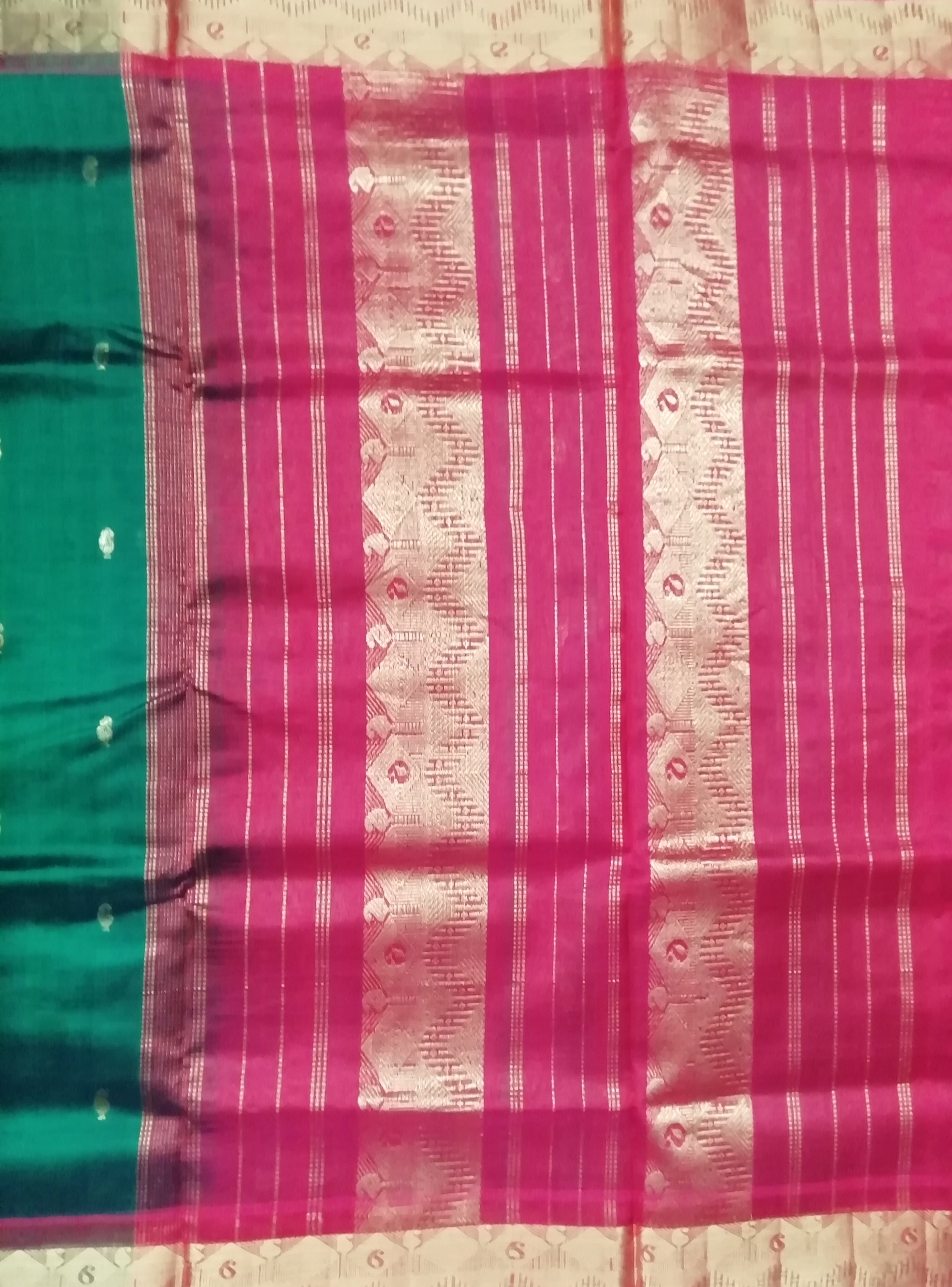 Pure silk cotton with butta -10 yards madisar