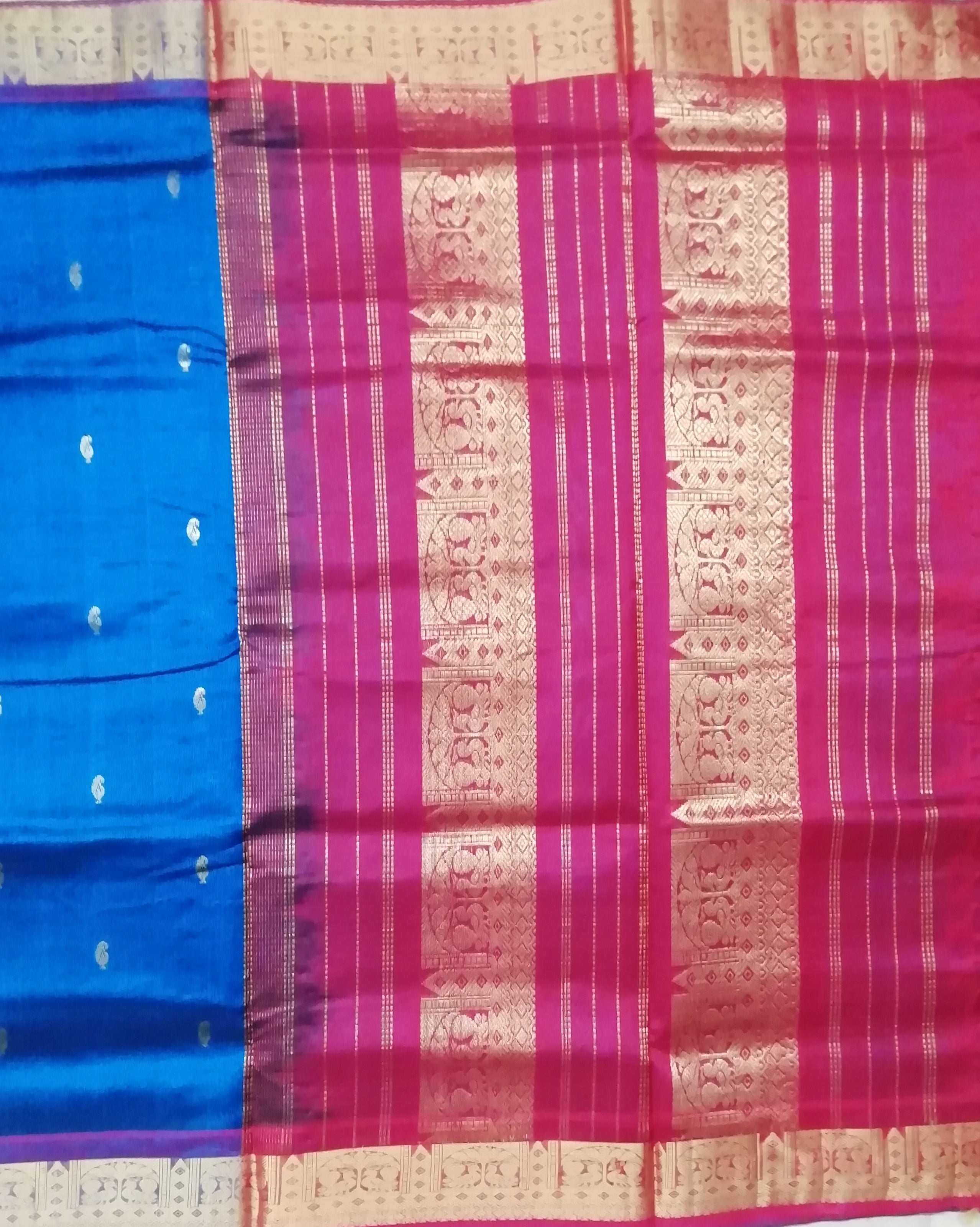 Pure silk cotton with butta -10 yards madisar