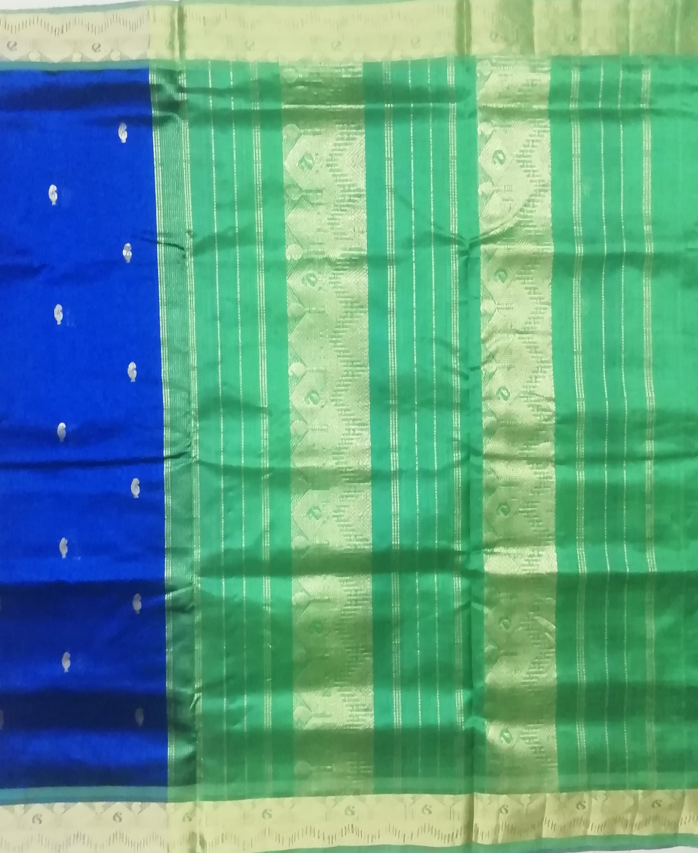 Pure silk cotton with butta -10 yards madisar