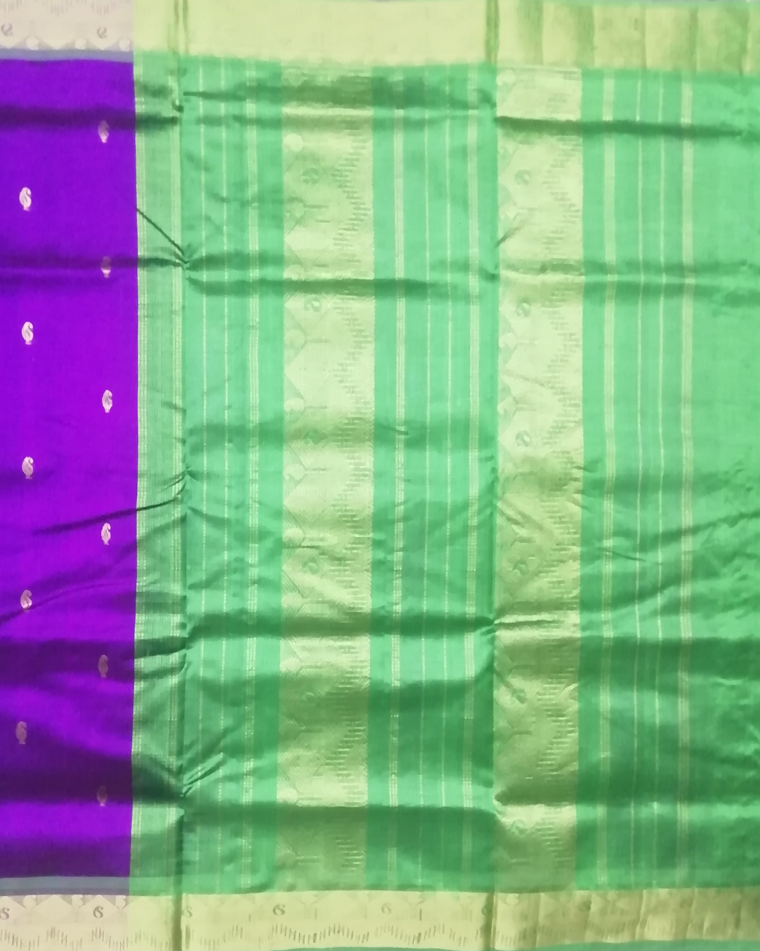 Pure silk cotton with butta -10 yards madisar
