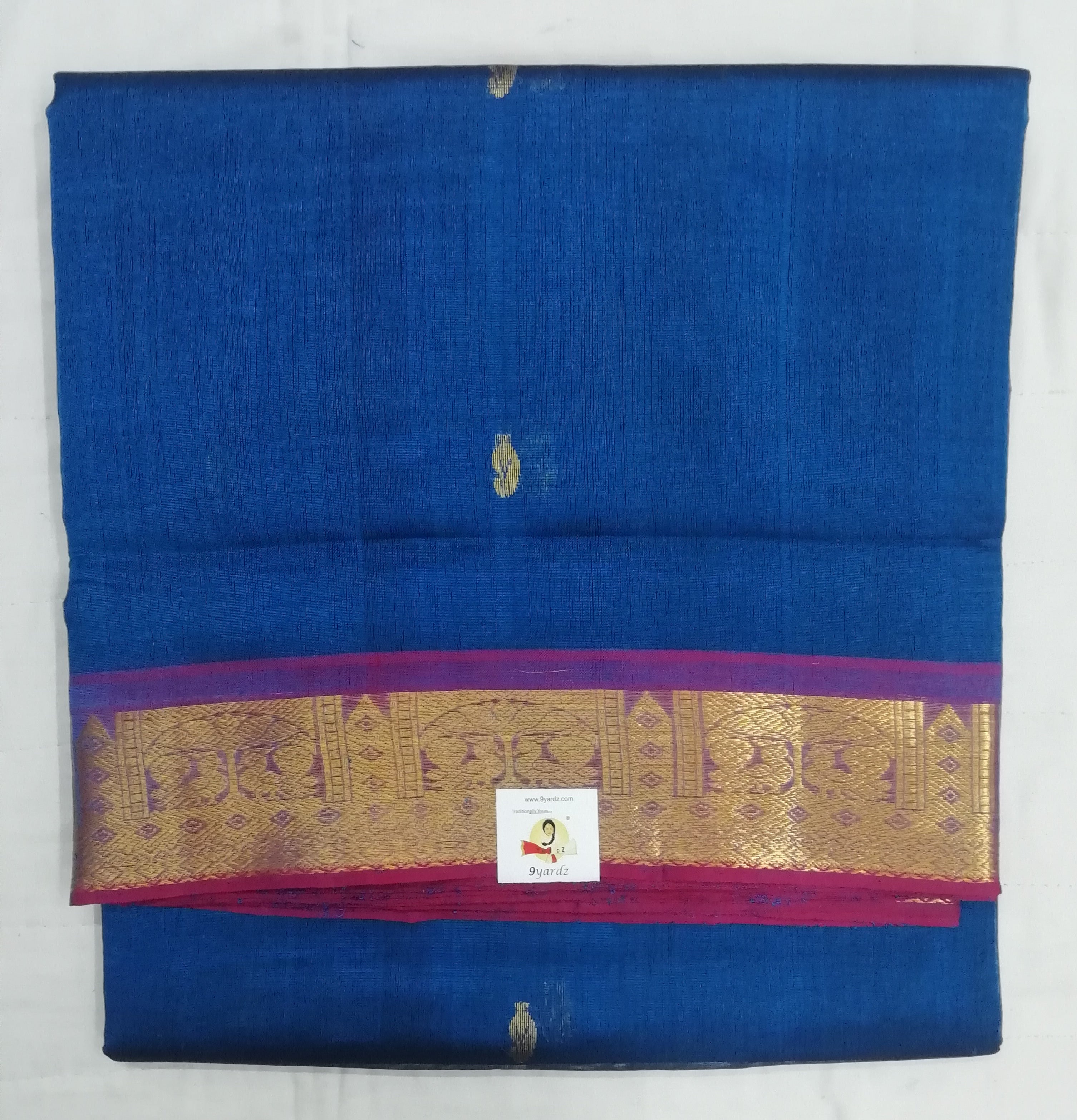 Pure silk cotton with butta -10 yards madisar
