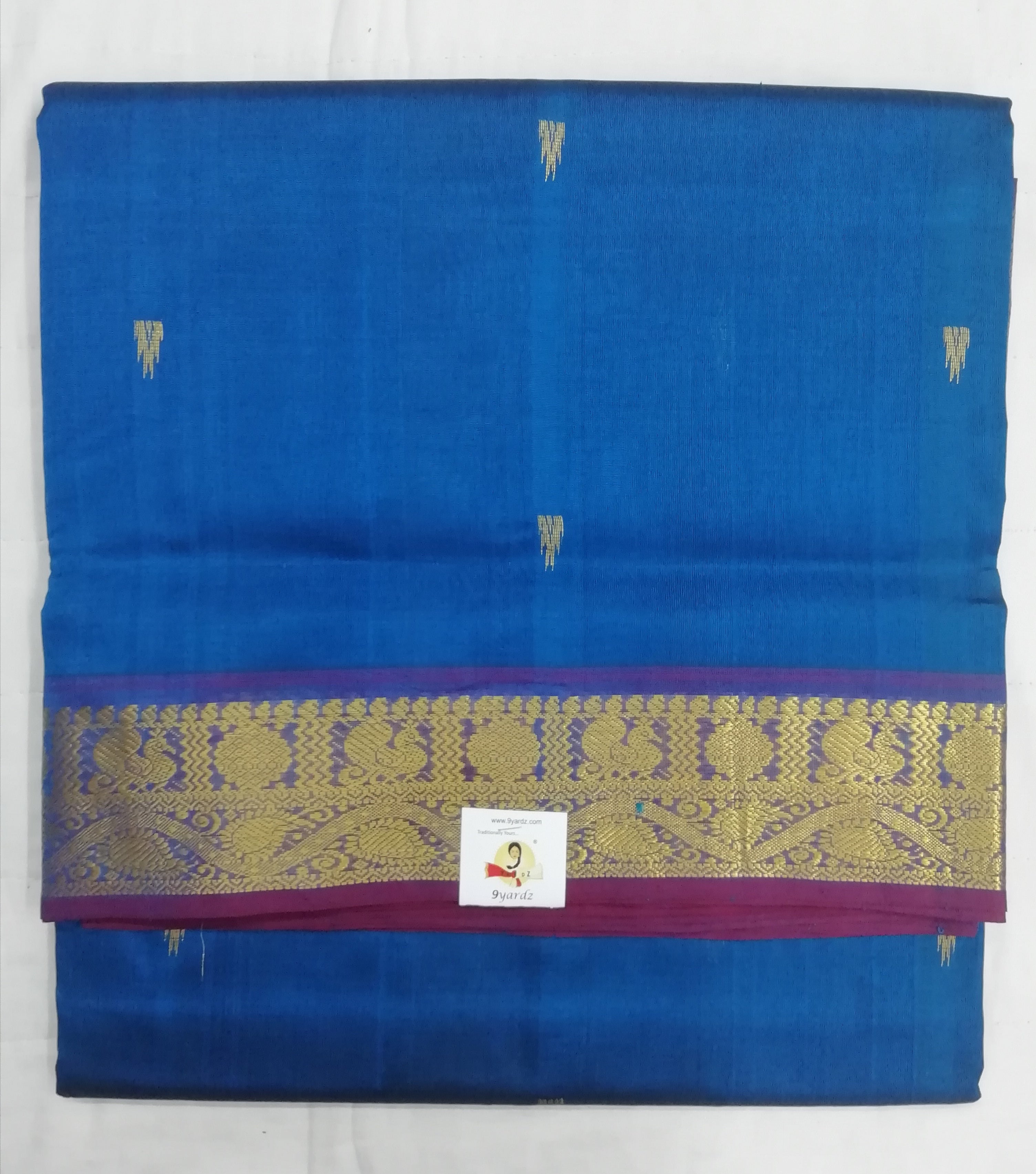 Pure silk cotton with butta -10 yards madisar