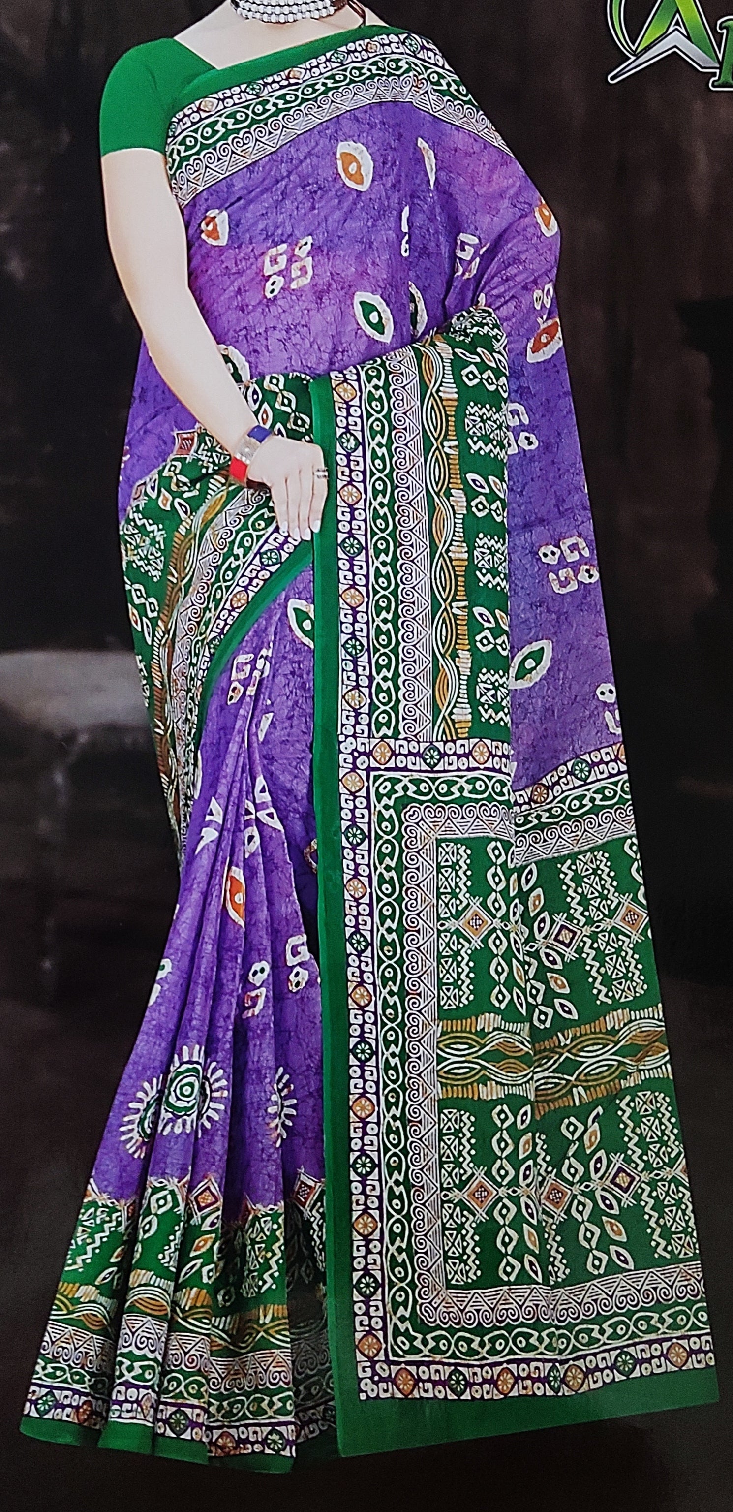 Cotton printed saree